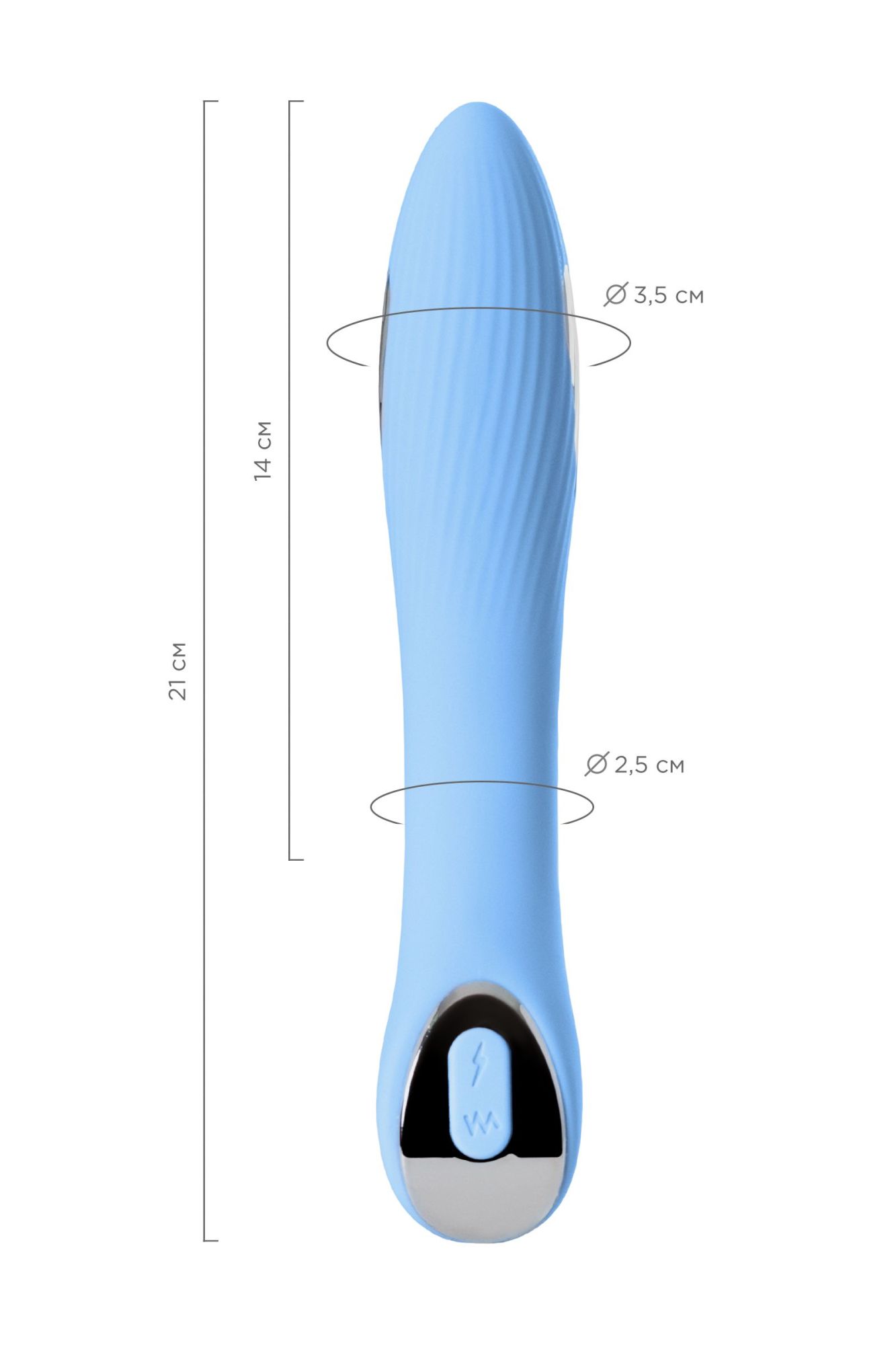 вибратор с электростимуляцией physics tesla g-point, силикон, голубой, 21 см в СПб