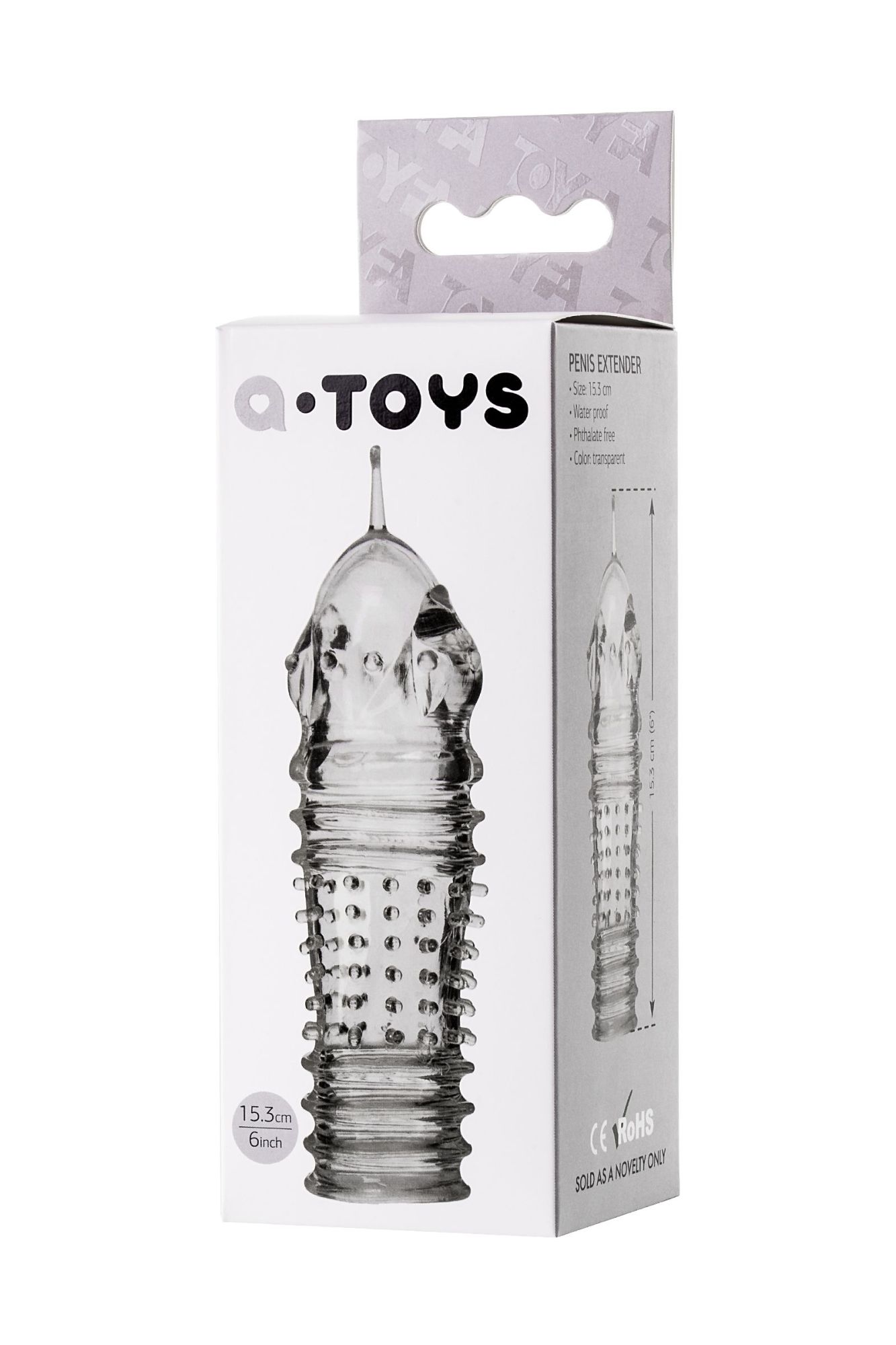 насадка на пенис toyfa a-toys baldi, tpr, прозрачный, 15,3 см в СПб
