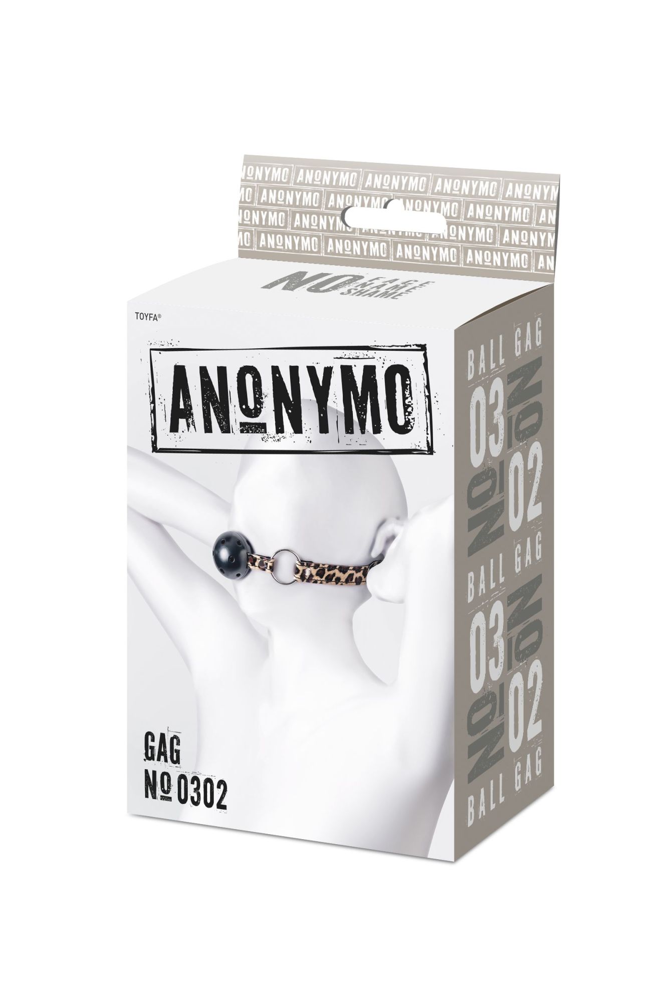 кляп anonymo #0302, abs пластик, черный, 64 см в СПб