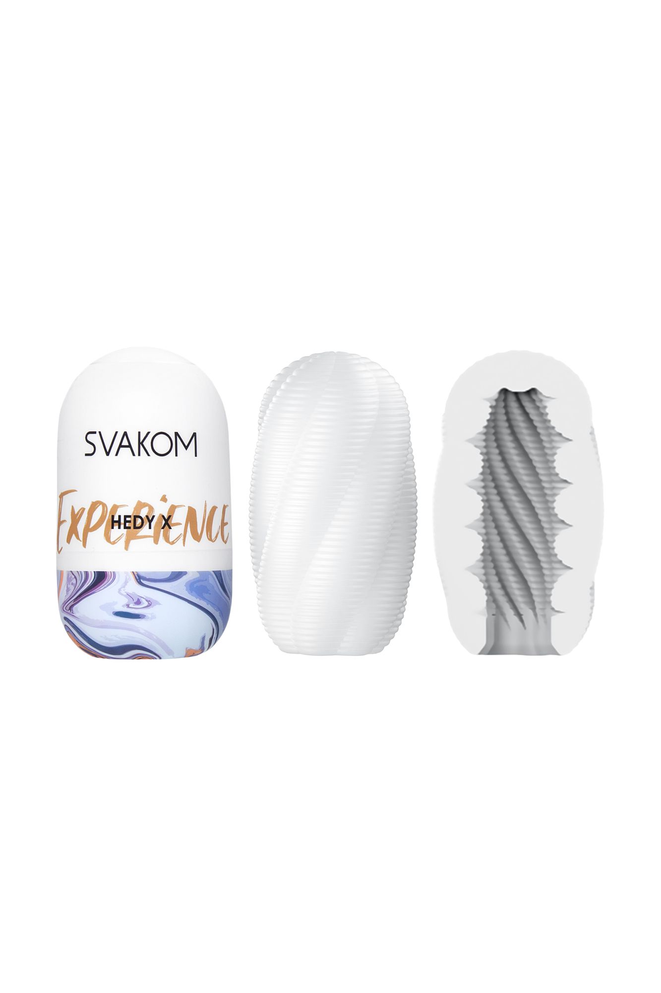 набор мастурбаторов нереалистичных svakom hedy x5 mixed (5 шт.), tpe, белый, 9 см в СПб