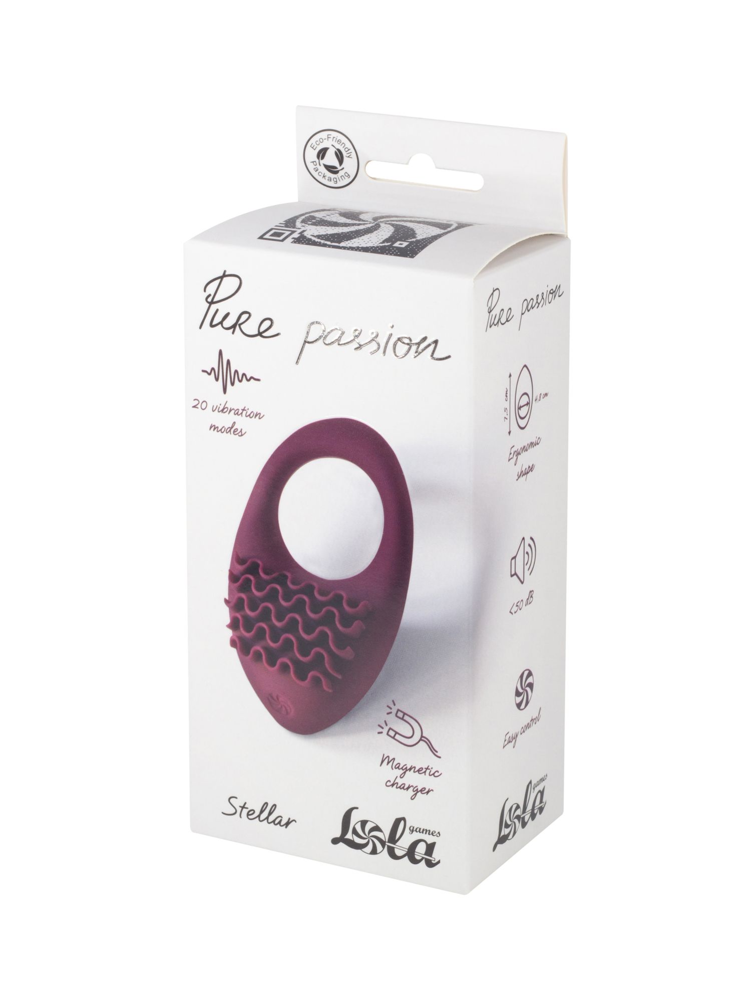 перезаряжаемое эрекционное виброкольцо pure passion stellar wine red 1501-02lola в СПб