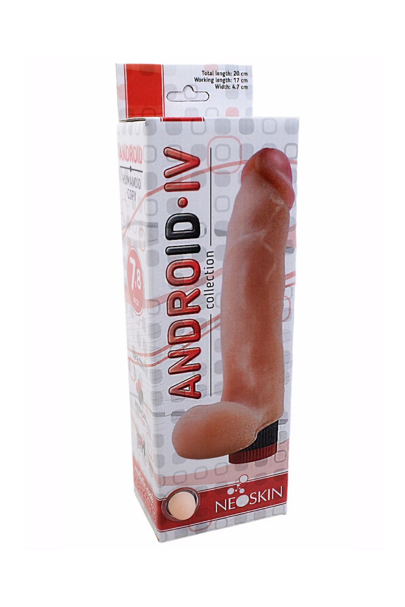 вибромассажёр-реалистик android long lovetoy, tpr, телесный, 17 см в СПб
