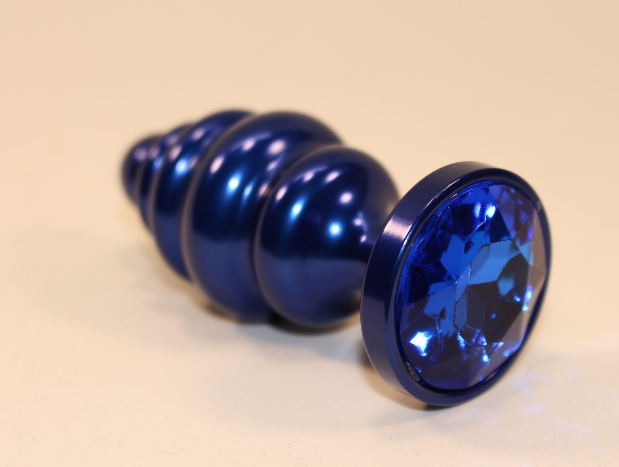 пробка металл 7,3х2,9см фигурная синяя синий страз 47428-3mm в СПб