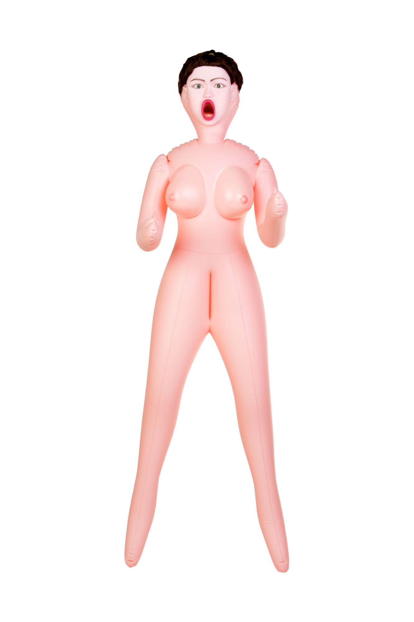 кукла надувная dolls-x by toyfa violet, брюнетка, с тремя отверстиями, кибер вставка: вагина в СПб