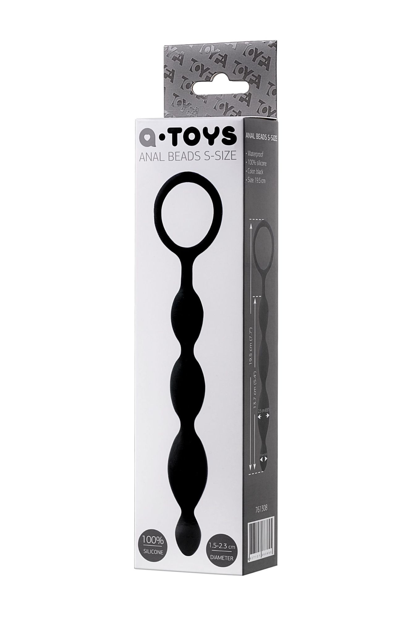 анальная цепочка a-toys by toyfa s, силикон, черный, 19,5см в СПб