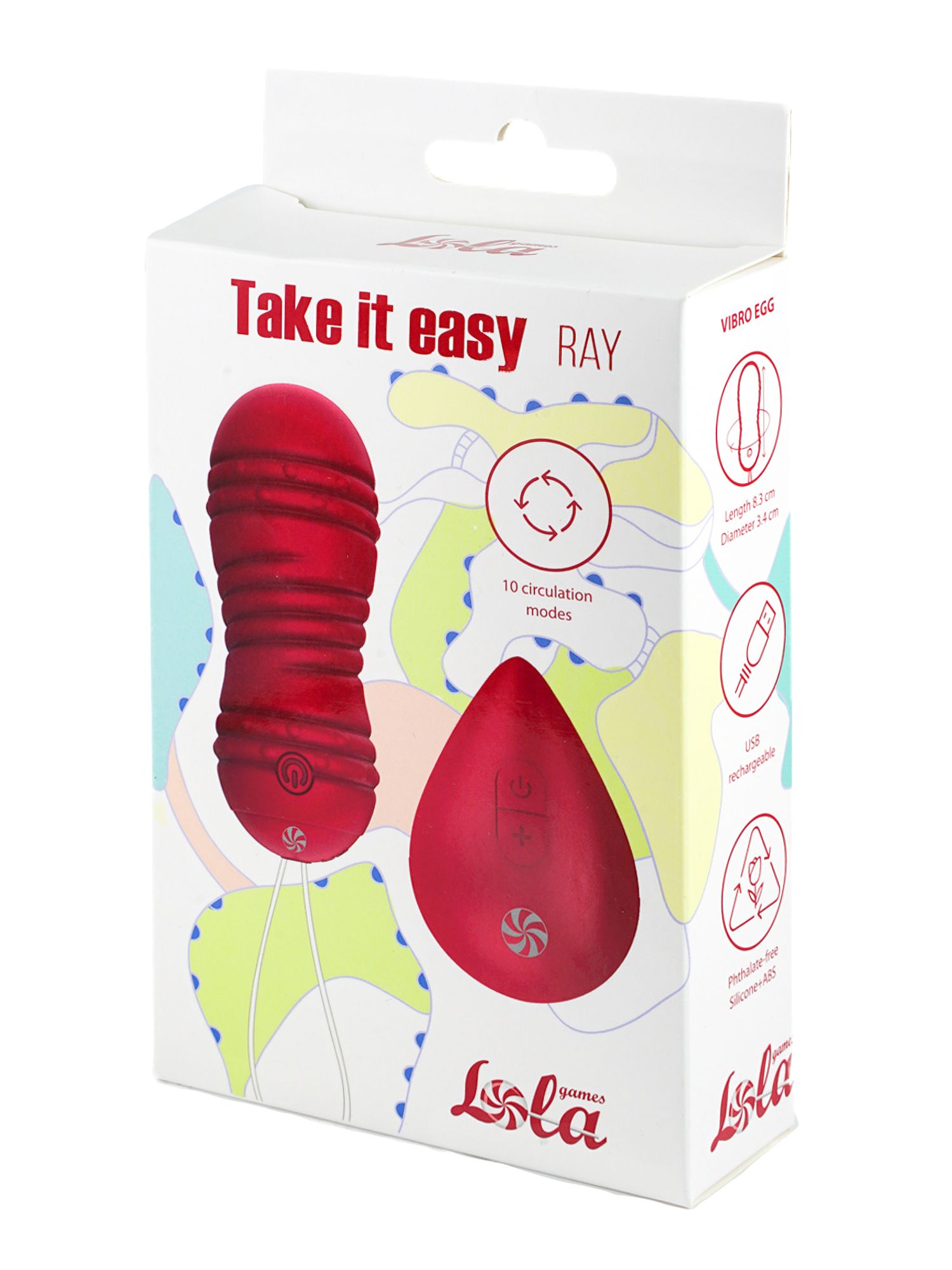 виброшарики с циркуляцией на пульте управления take it easy ray wine red 9021-12lola в СПб