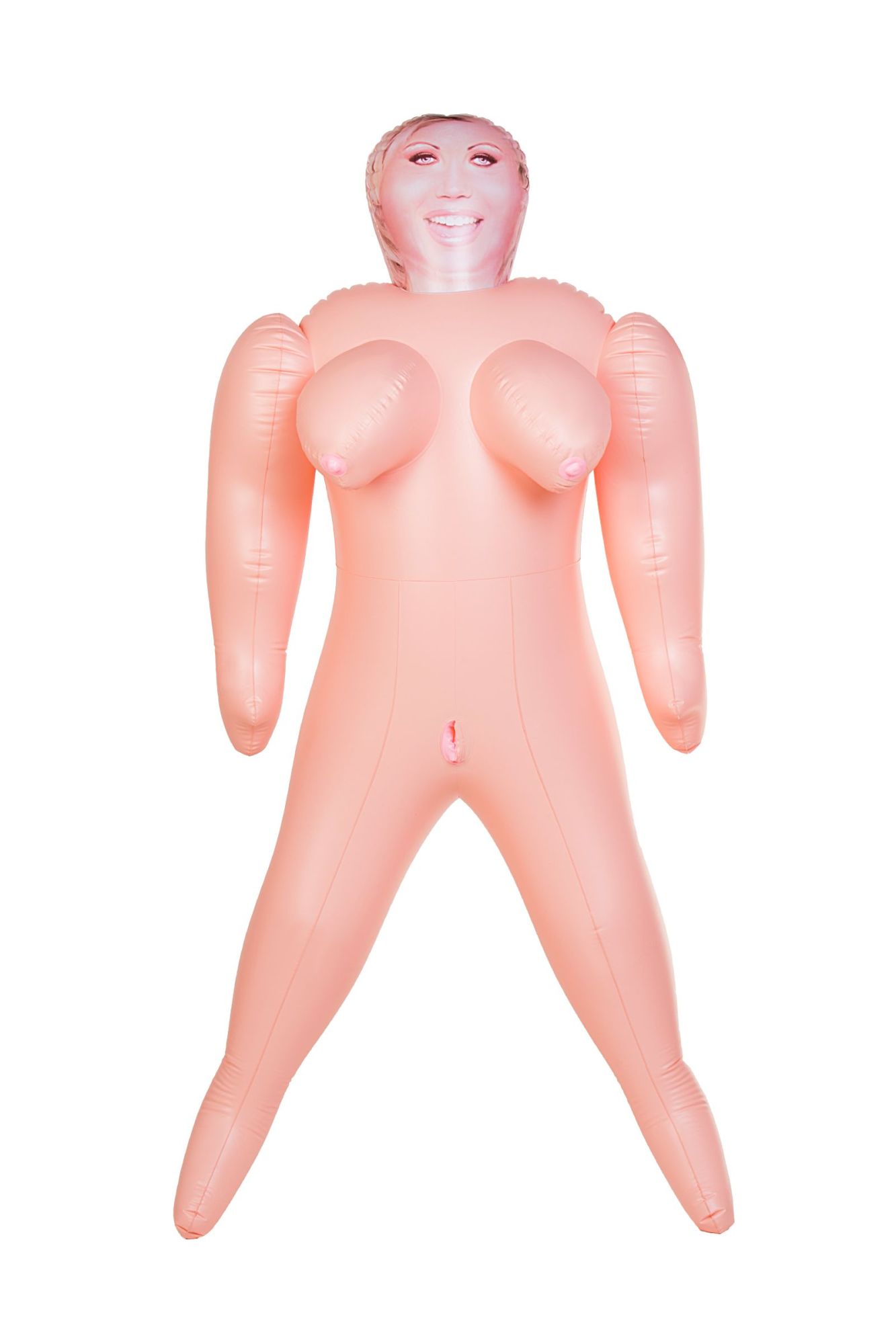 кукла надувная dolls-x by toyfa isabella, толстушка, с двумя отверстиями, блондинка, 160 см в СПб