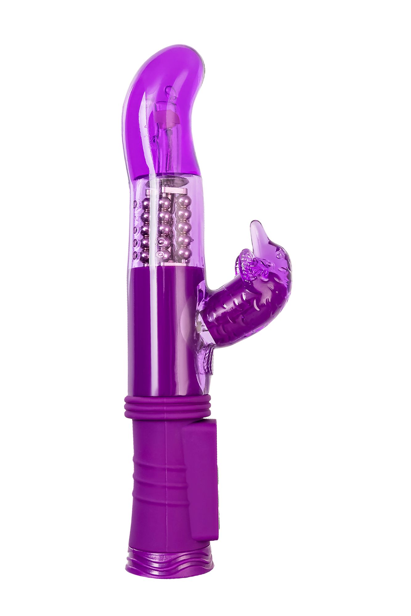 вибратор с клиторальным стимулятором toyfa a-toys, tpr, фиолетовый, 22,5 см в СПб