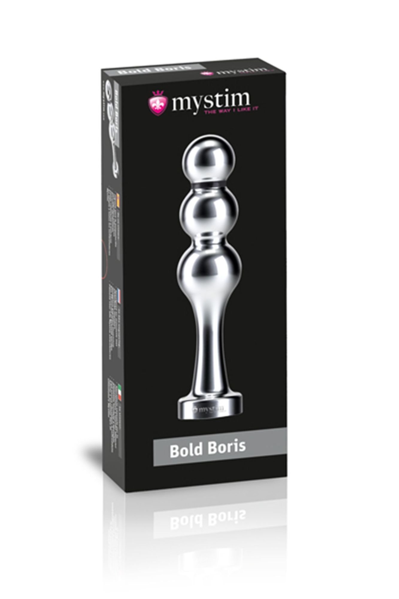 фаллоимитатор mystim bold boris, электростимуляция, хирургическая сталь, серебряный, 14 см в СПб