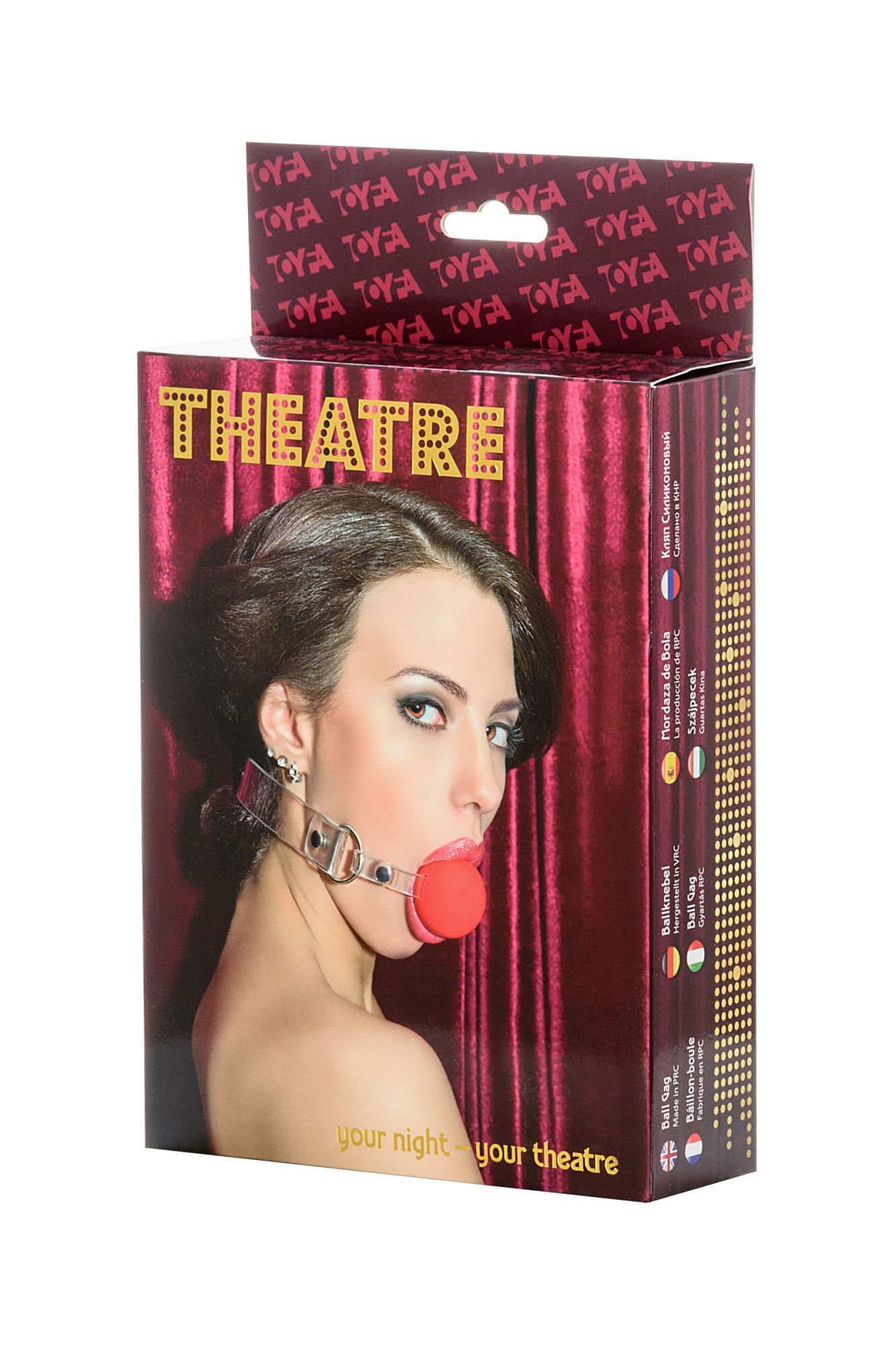 кляп toyfa theatre, силикон, красный в СПб