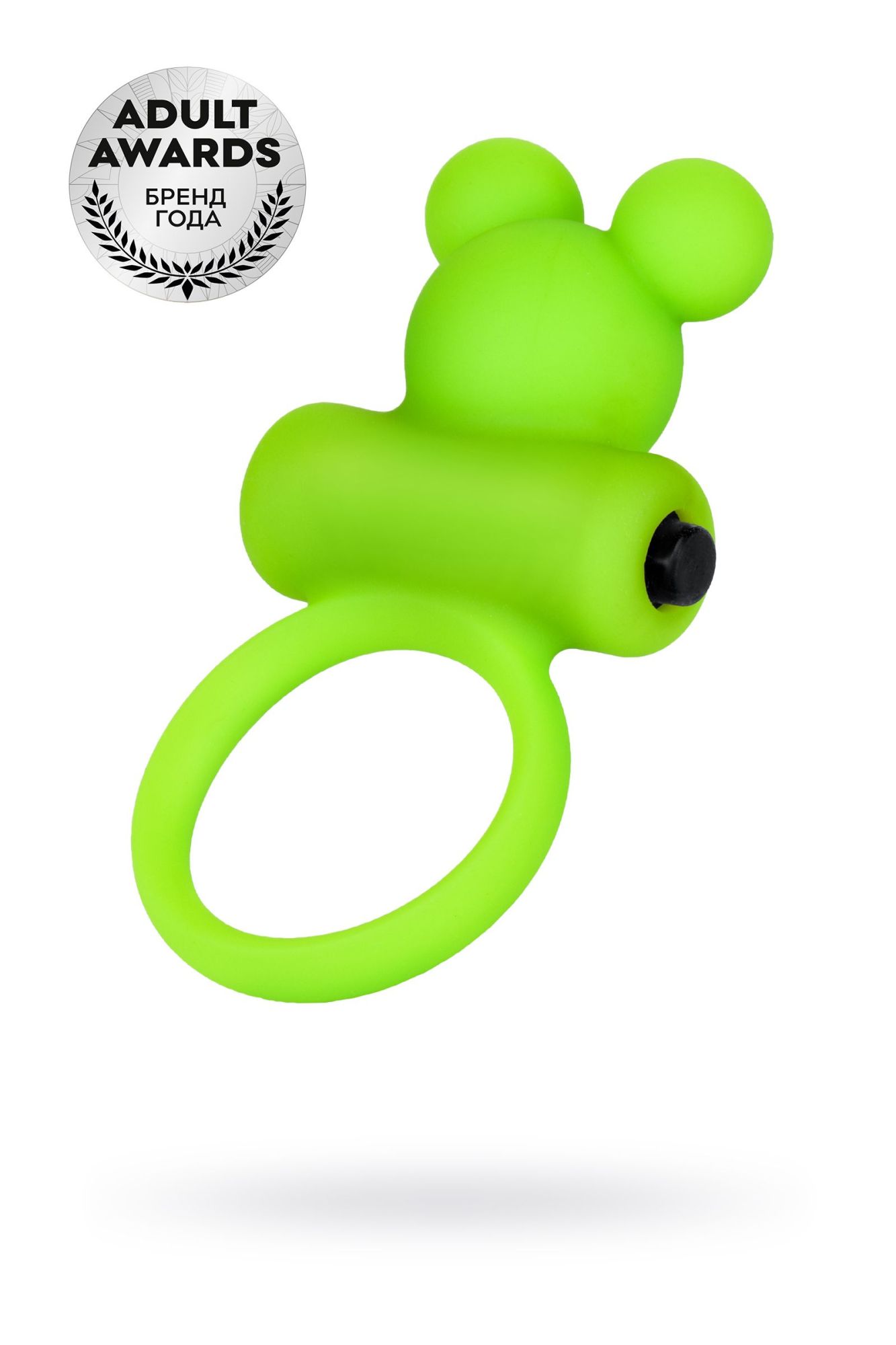 виброкольцо на пенис a-toys by toyfa chio, силикон, зеленое, 8,1 см, ø 3,1 см в СПб