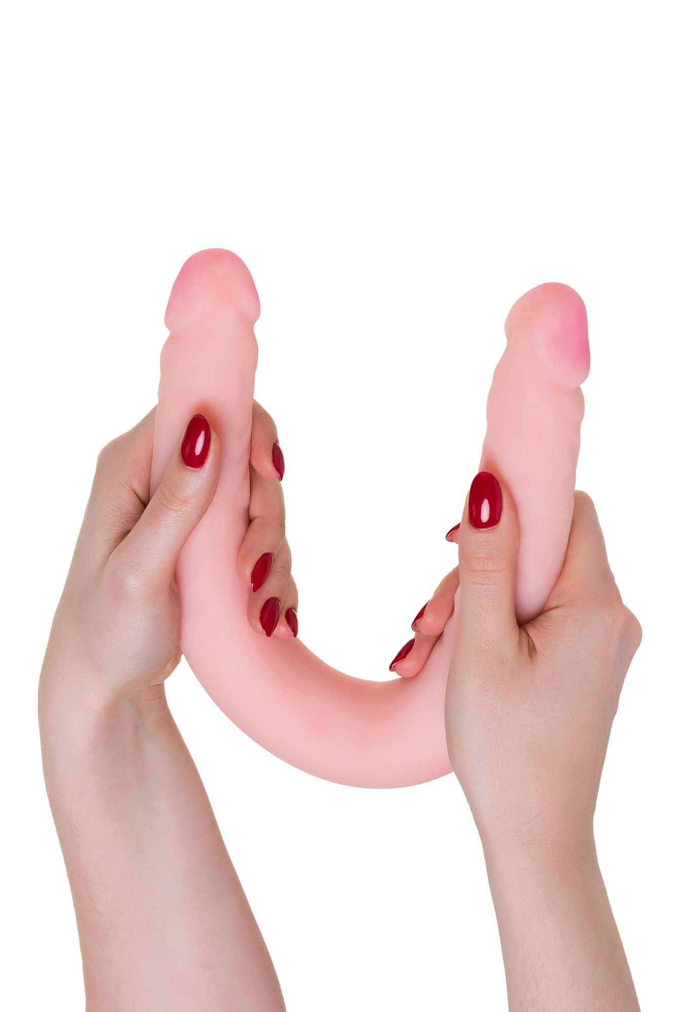 двусторонний фаллоимитатор lovetoy lesbi touch, телесный, 43 см в СПб