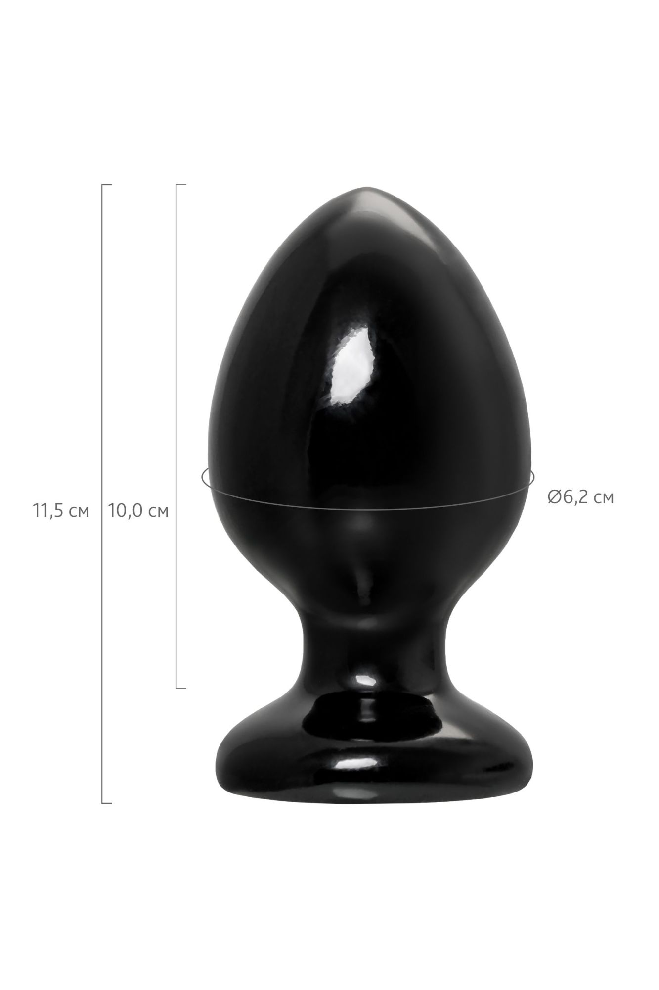 анальная втулка toyfa popo pleasure cetus α, pvc, черная, 11,5 см, ø 6,2 см в СПб