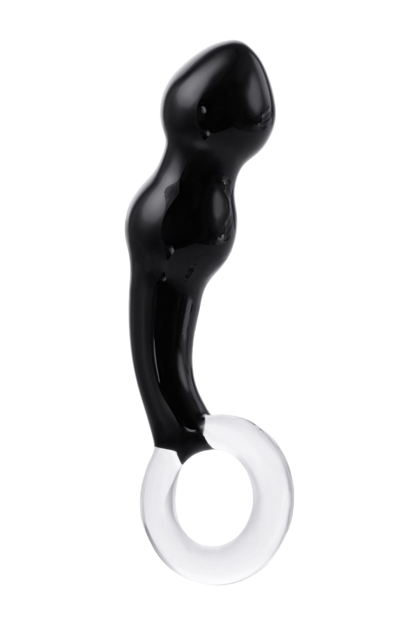 стимулятор простаты sexus glass, стекло, черный, 17 см в СПб