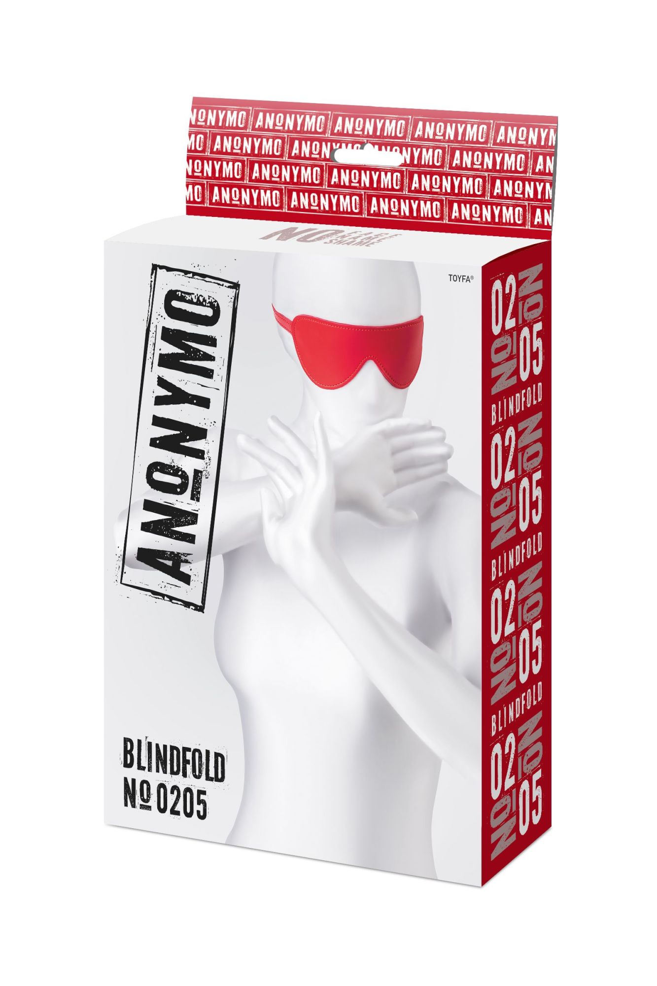 маска anonymo, pu кожа, красная, 65 см в СПб