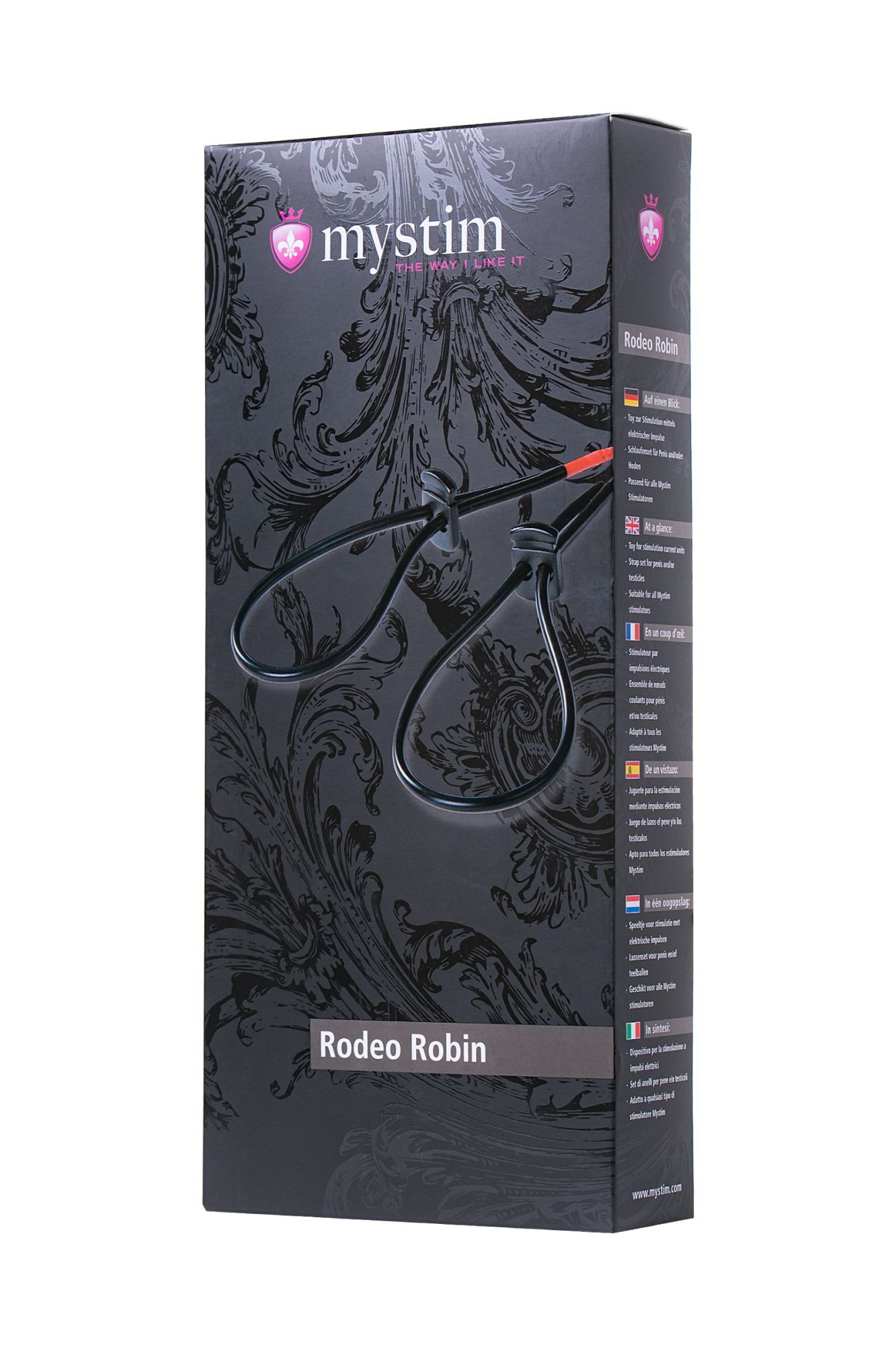 лассо для пениса mystim rodeo robin, электростимуляция, силикон, черный, 42см в СПб
