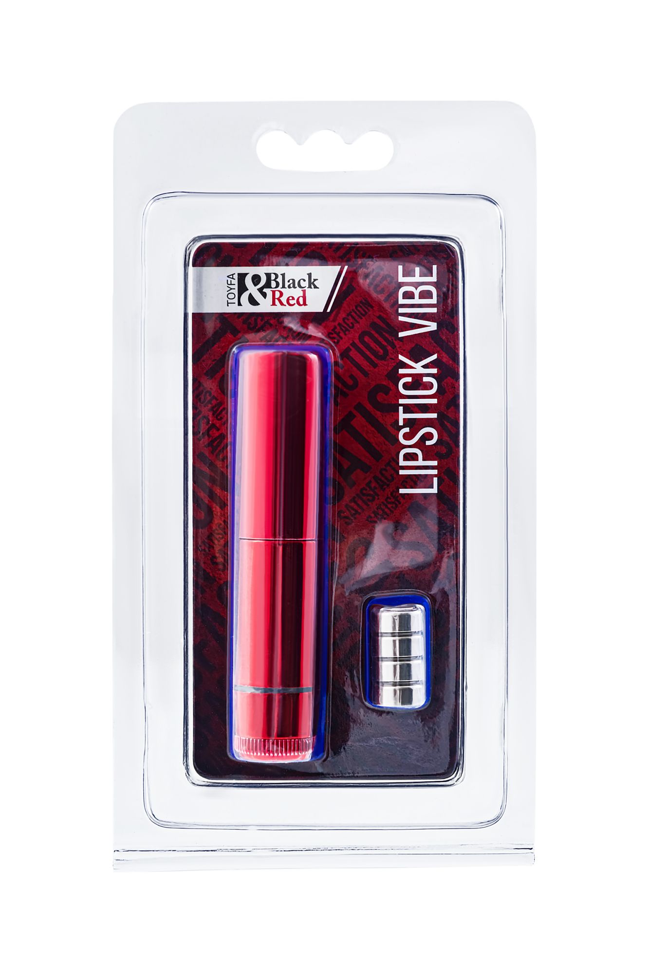 вибромассажер black&red by toyfa «помада», силикон, красный, 9 см в СПб