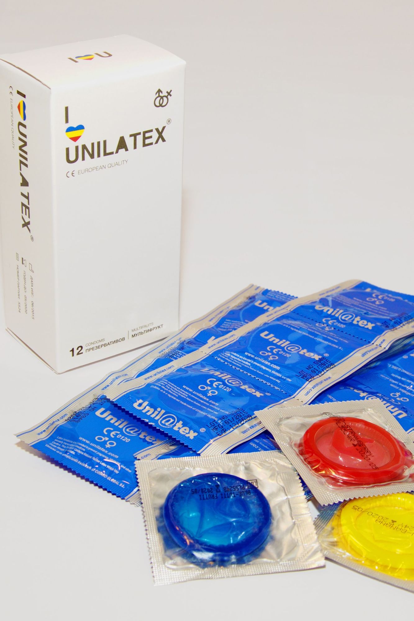 презервативы unilatex, multifrutis, аромат, цветные, 19 см, 5,4 см, 15 шт. в СПб