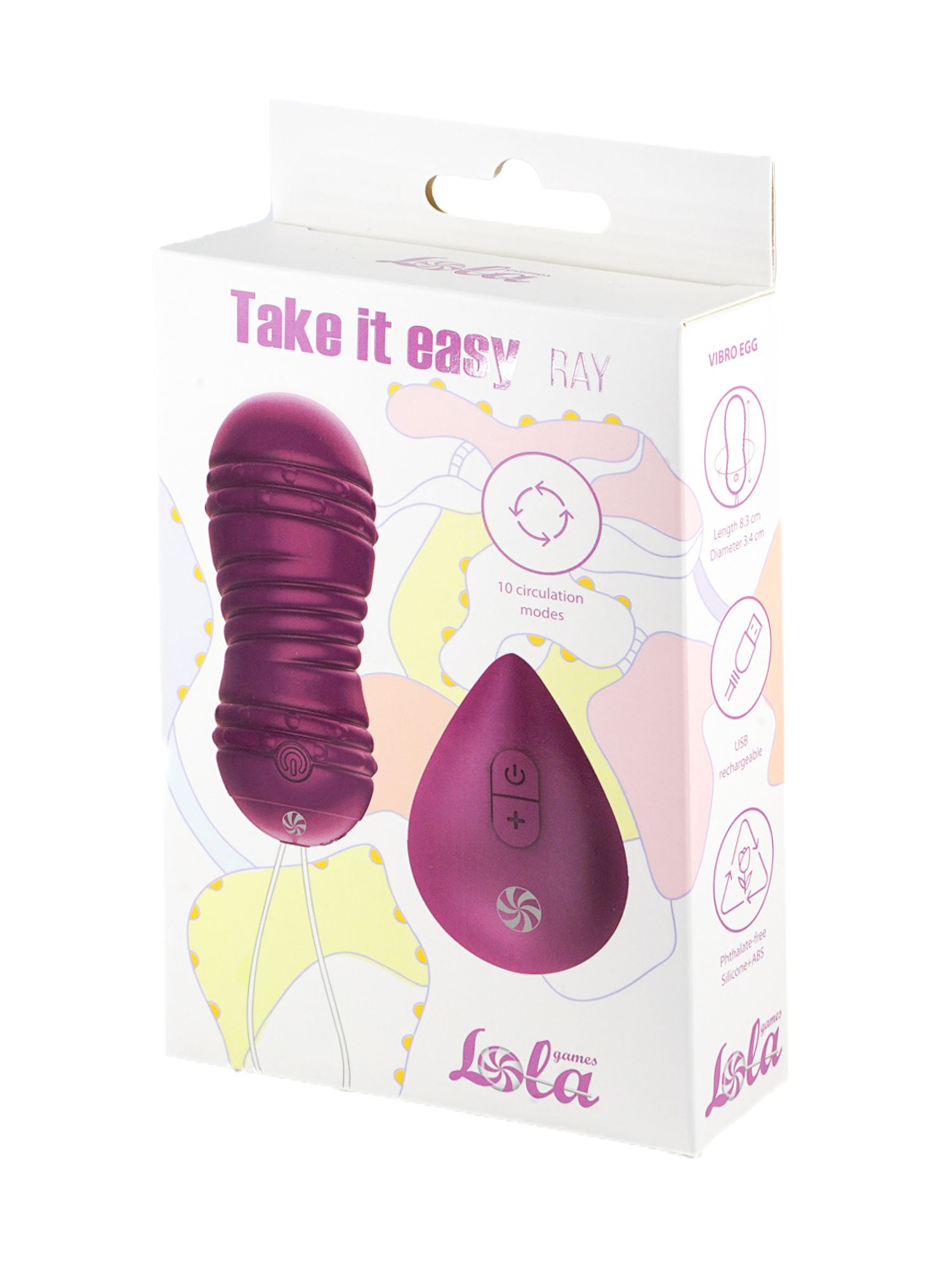 виброшарики с циркуляцией на пульте управления take it easy ray purple 9021-11lola в СПб