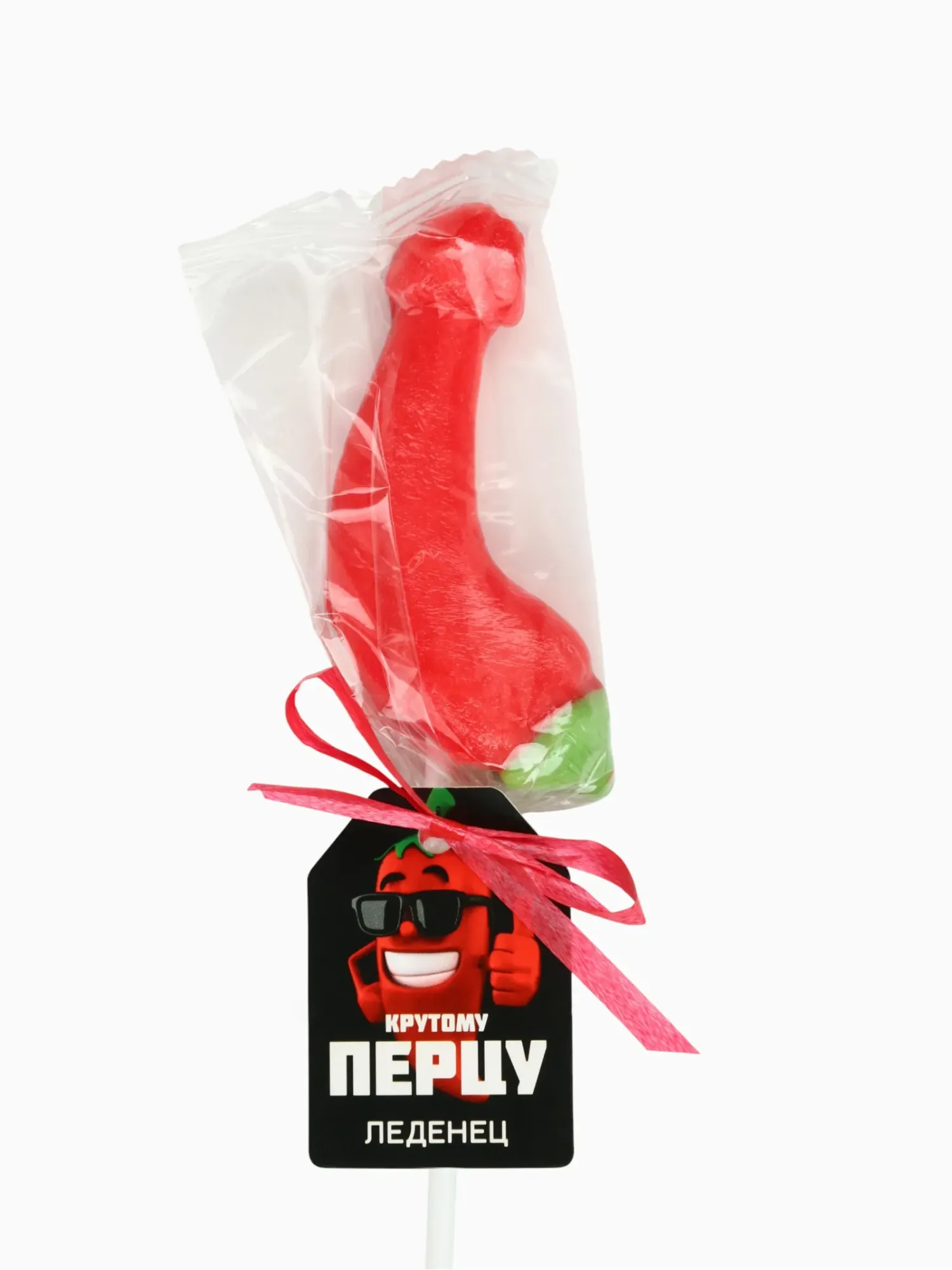 леденец на палочке «крутому перцу», вкус: клубника, 18+ в СПб