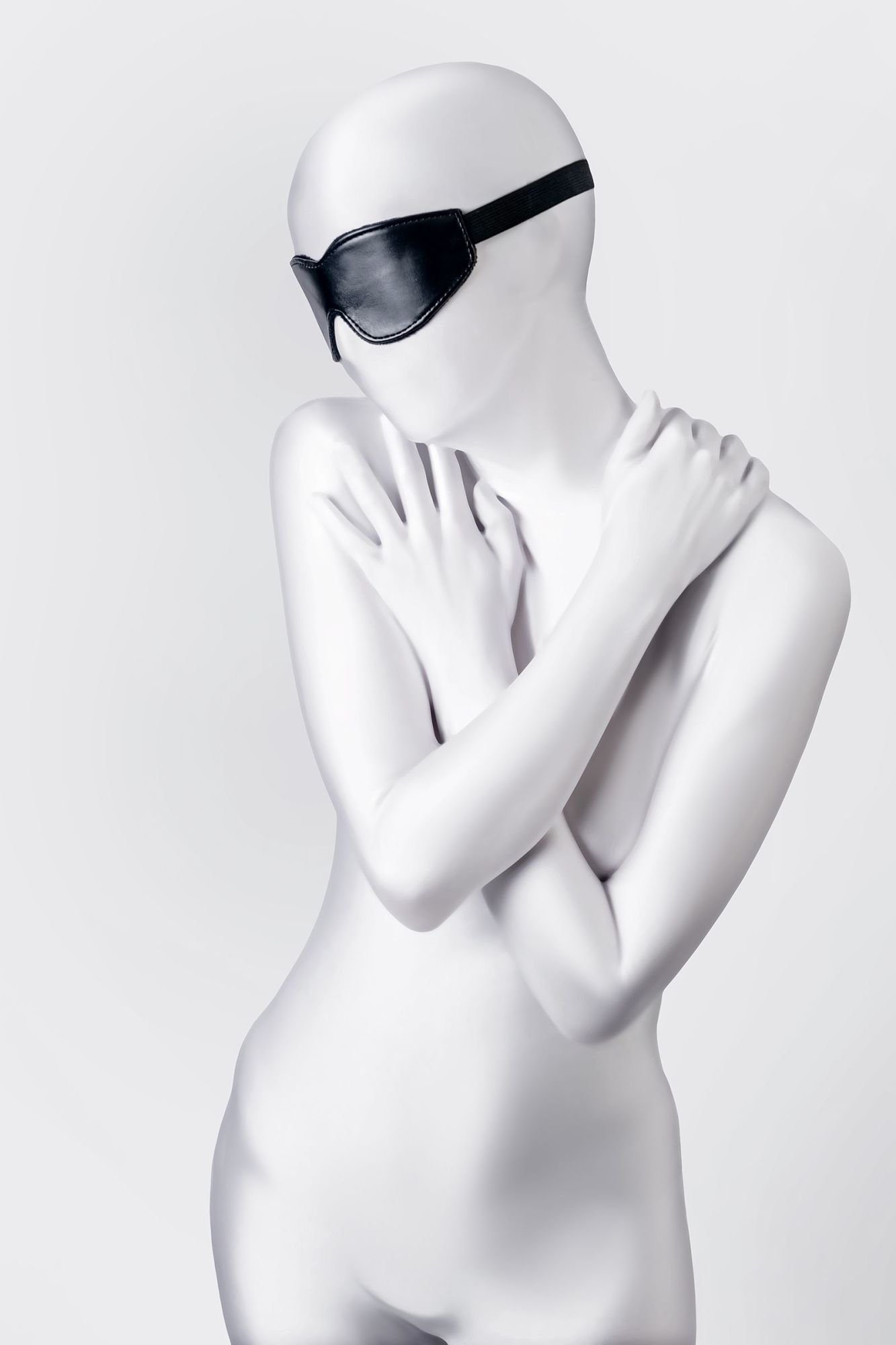 маска anonymo, pu кожа, черная, 26,5 см в СПб