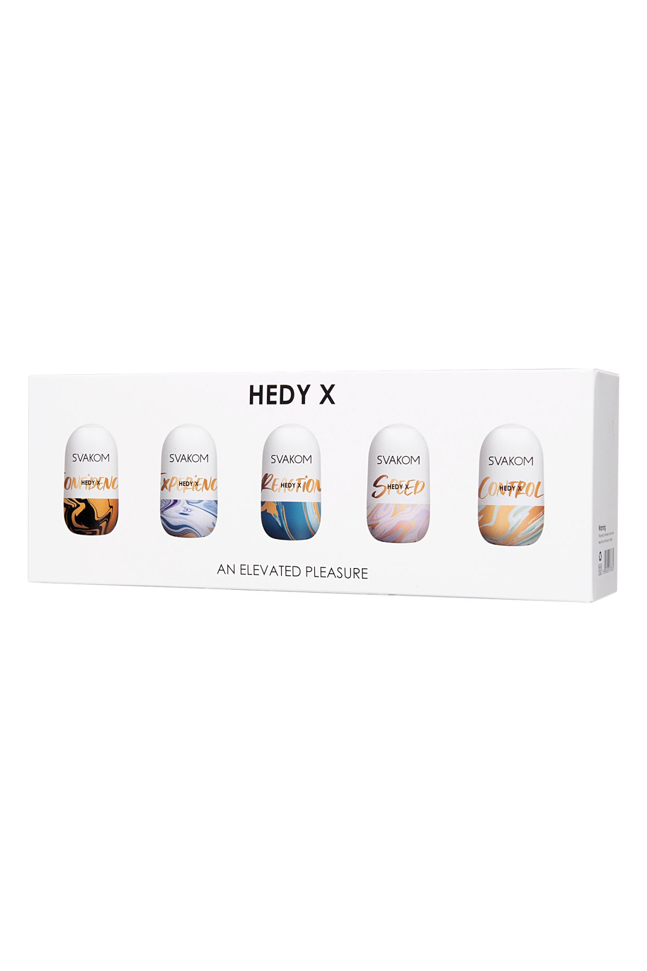 набор мастурбаторов нереалистичных svakom hedy x5 mixed (5 шт.), tpe, белый, 9 см в СПб