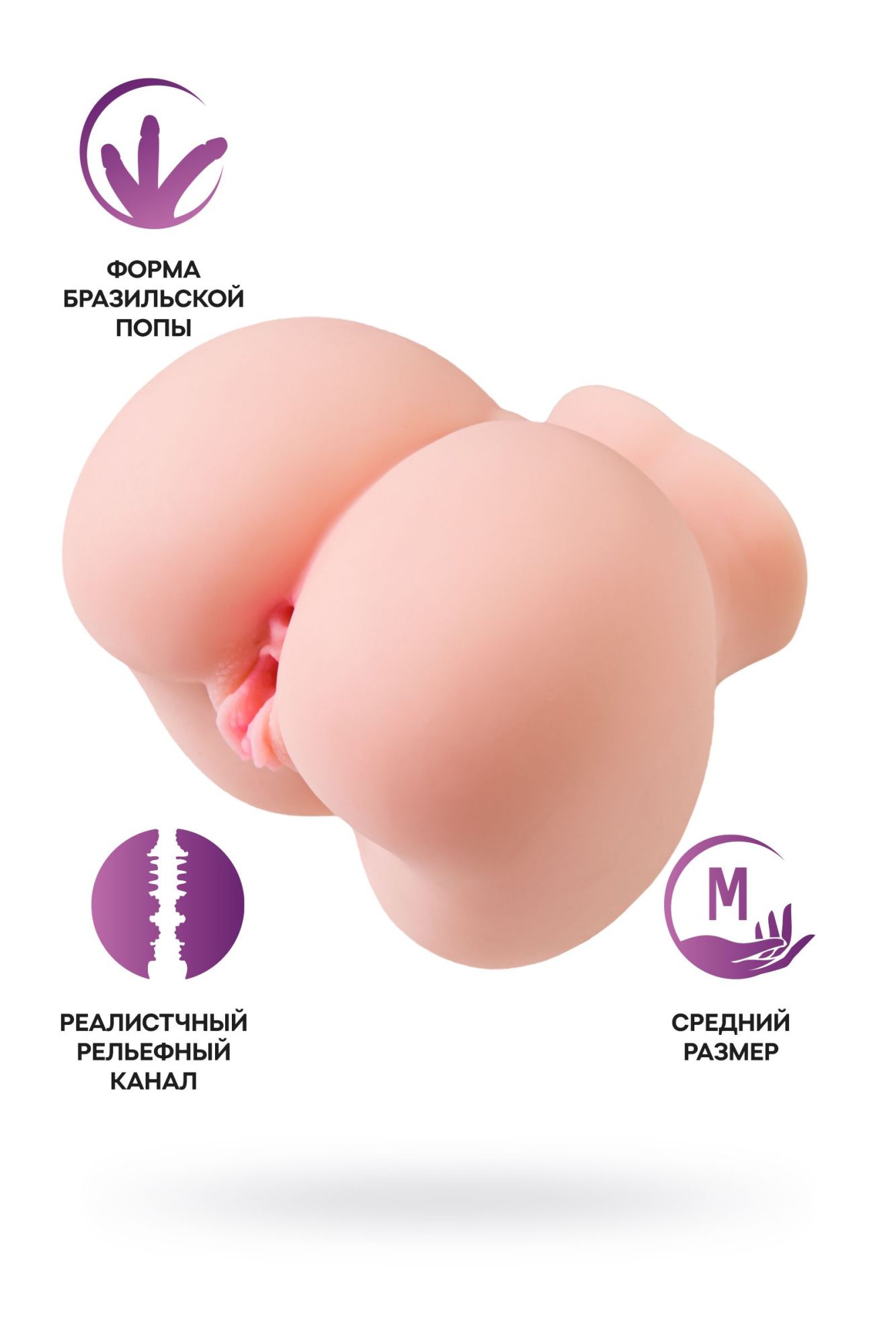 мастурбатор реалистичный juicy pussy giovanna, tpe, телесный, 20 см в СПб