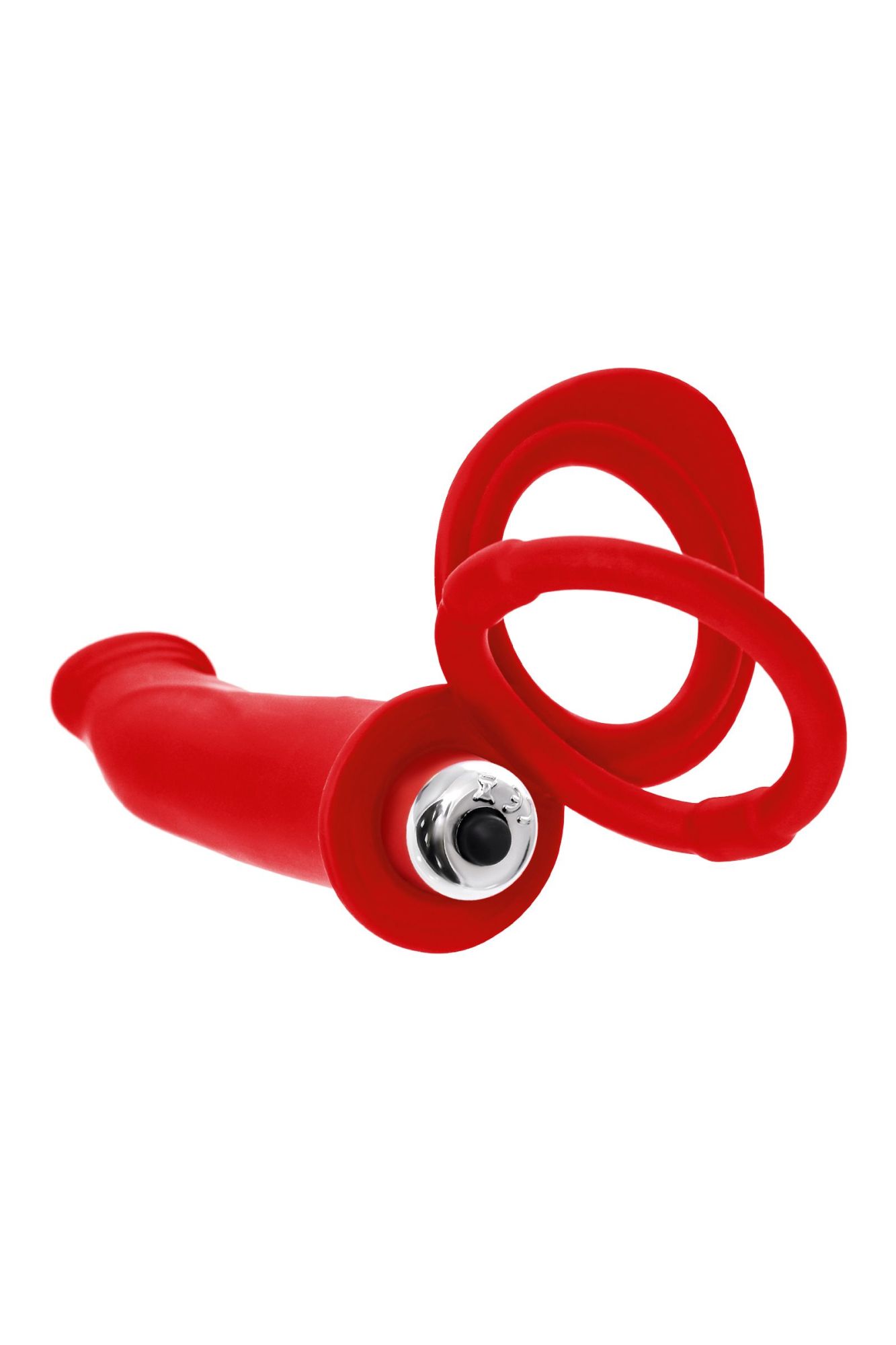 насадка на пенис для двойного проникновения black&red by toyfa, силикон, красная, 19 см в СПб