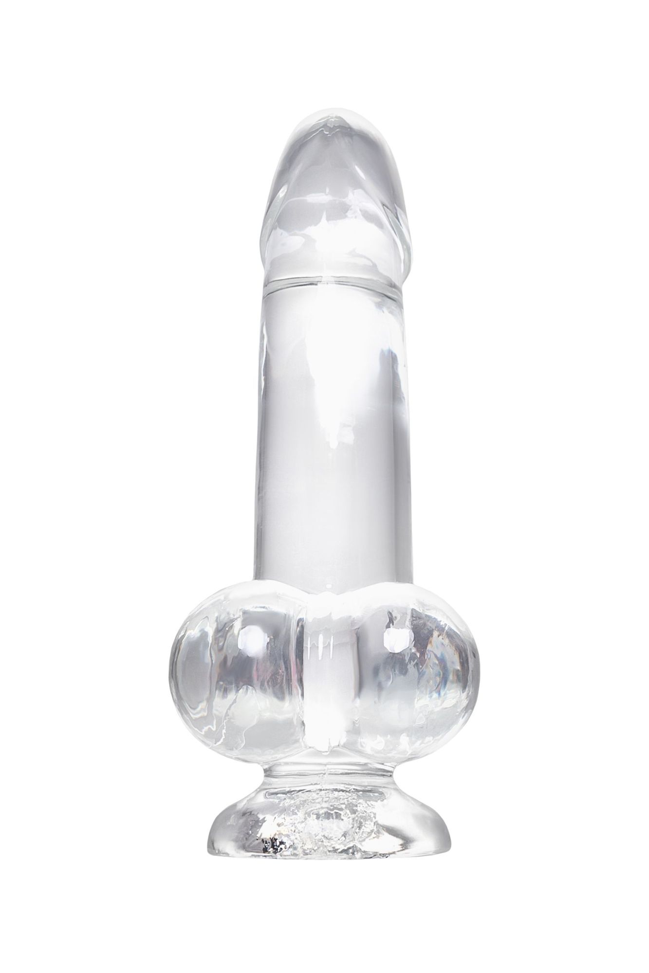 реалистичный фаллоимитатор a-toys by toyfa cryst, tpe, прозрачный, 15 см в СПб
