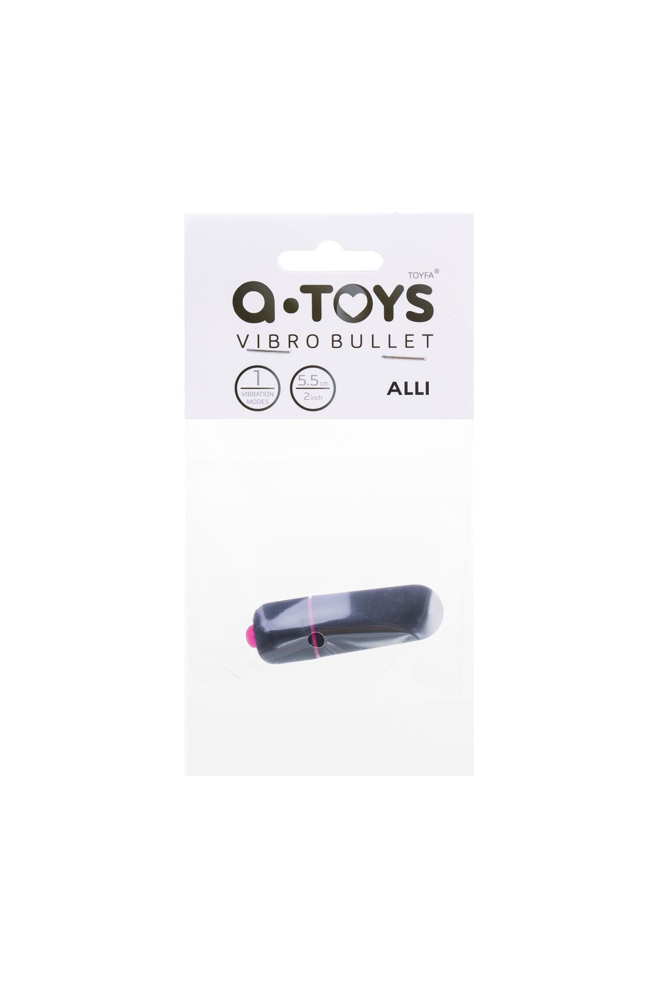 вибропуля a-toys alli abs пластик, черный, 5,5 см, ø 1,7 см в СПб