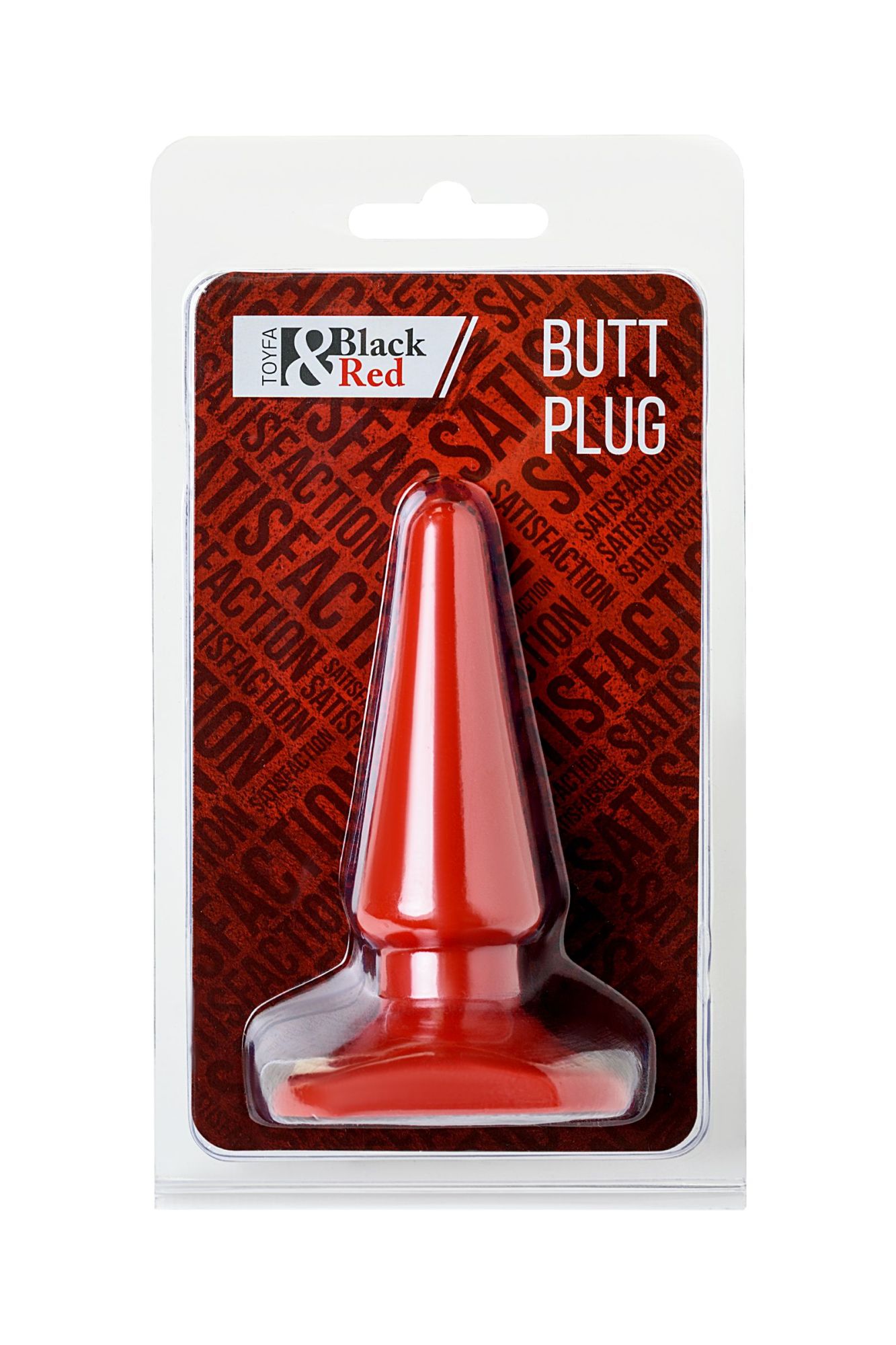 анальная втулка black & red by toyfa, пвх, красная, 10 см, ø 3 см в СПб