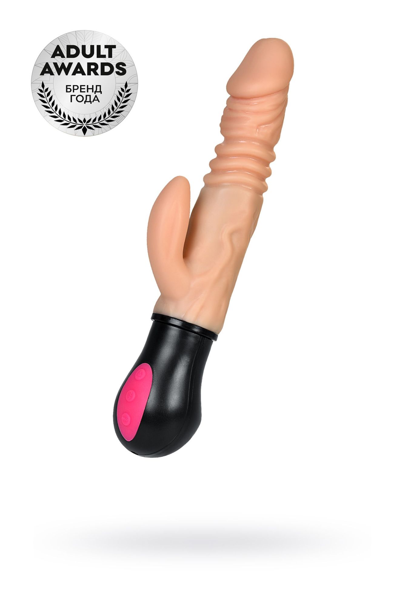 реалистичный вибратор toyfa a-toys hot shot с функцией up-down, tpe, телесный, 24,2 см в СПб