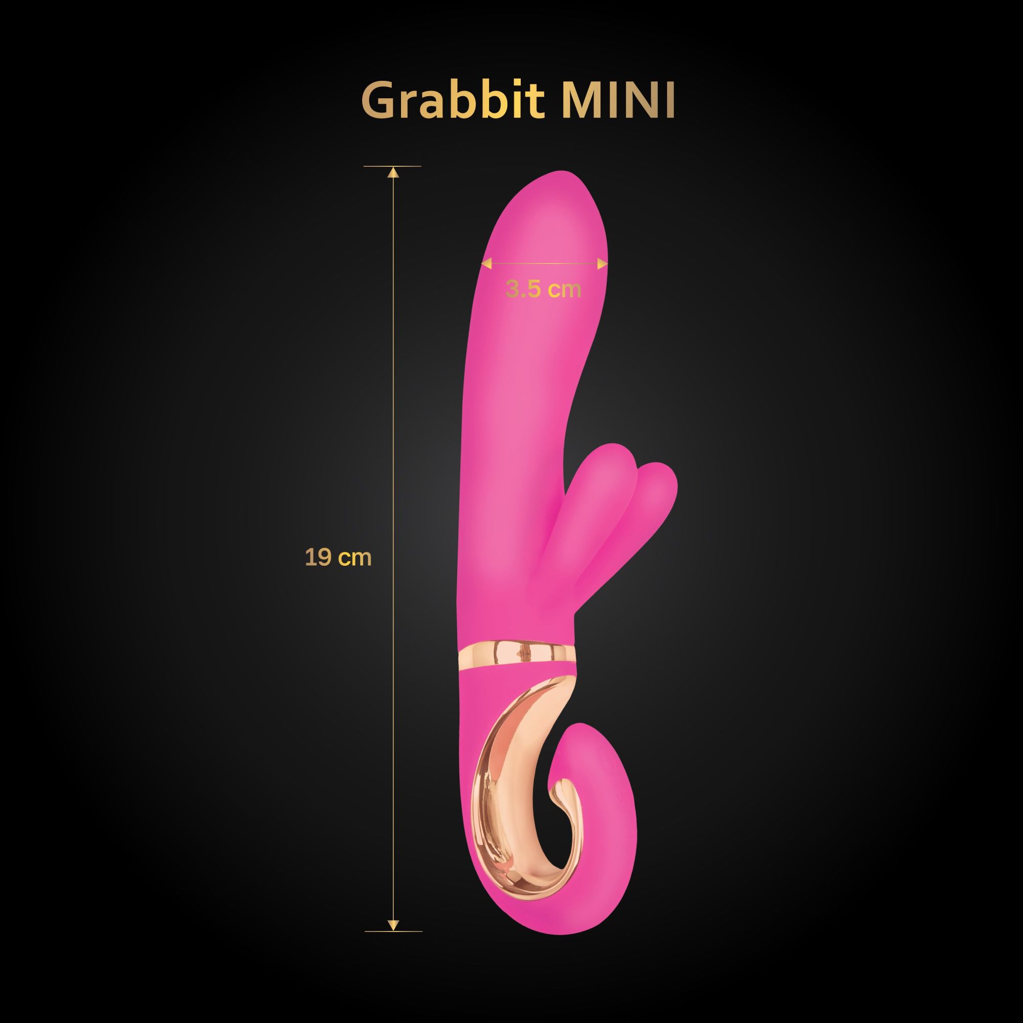 вибромассажер gvibe grabbit mini для клитора и точки g, с тремя моторами, розовый в СПб