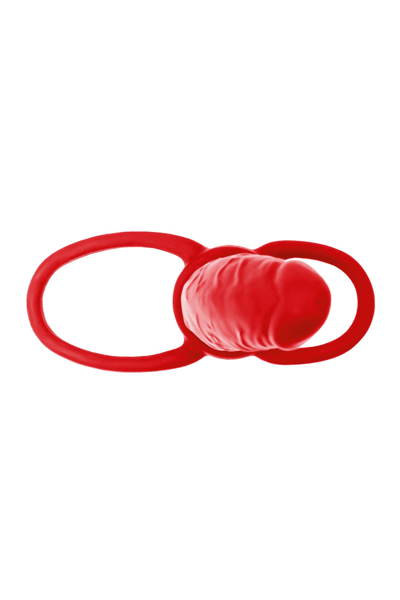 насадка на пенис для двойного проникновения black&red by toyfa , силикон, красный, 16,5 см в СПб