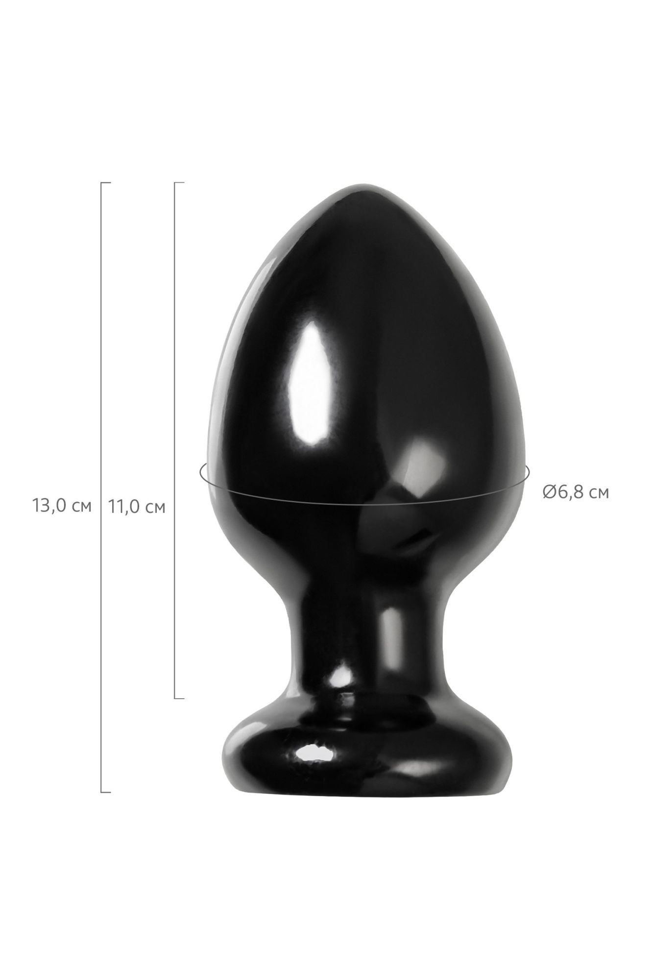 анальная втулка toyfa popo pleasure cetus β, pvc, черная, 13 см, ø 6,8 см в СПб