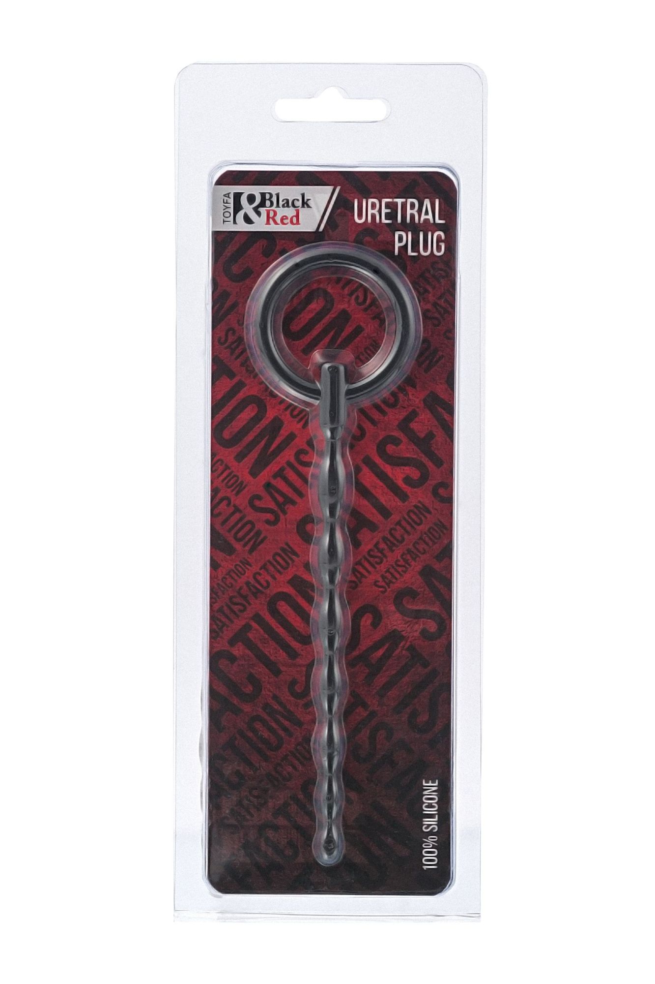 уретральный плаг black & red by toyfa, силикон, чёрный, 16 см в СПб