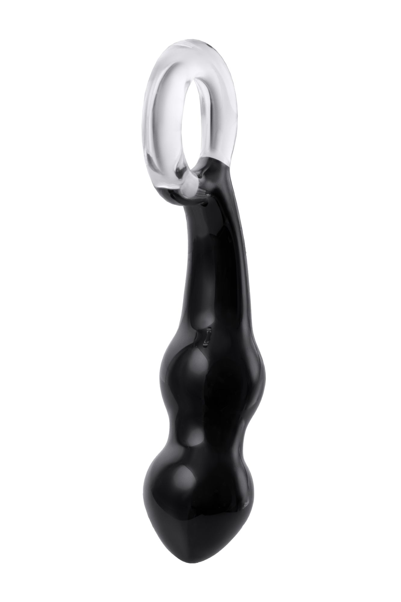 стимулятор простаты sexus glass, стекло, черный, 17 см в СПб