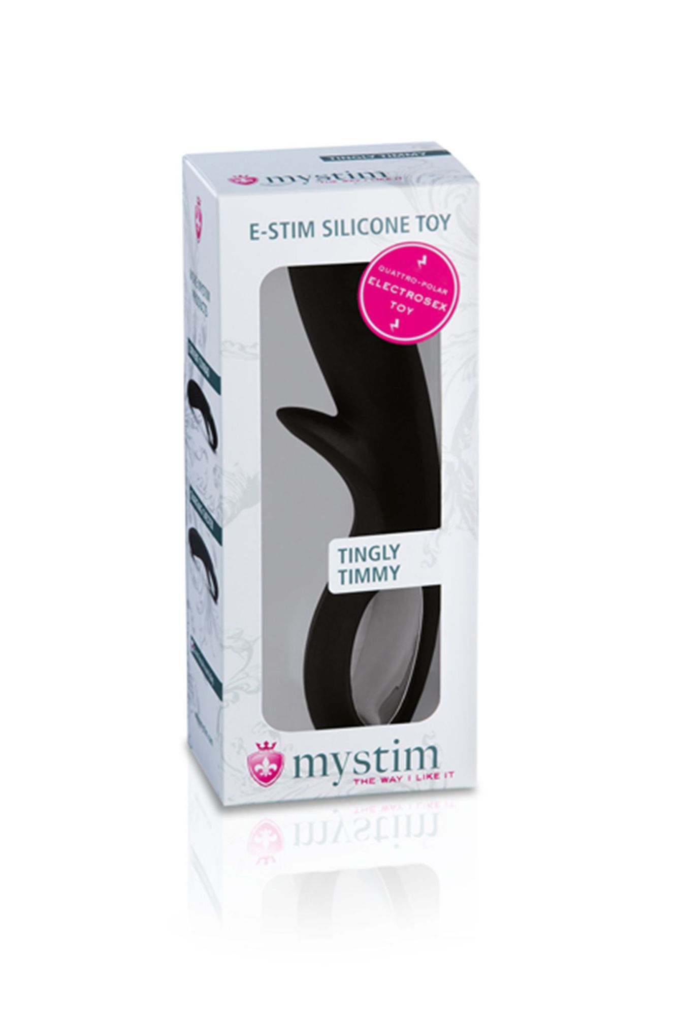фаллоимитатор mystim tingly timmy e-stim, электростимуляция, силикон, серебряный в СПб