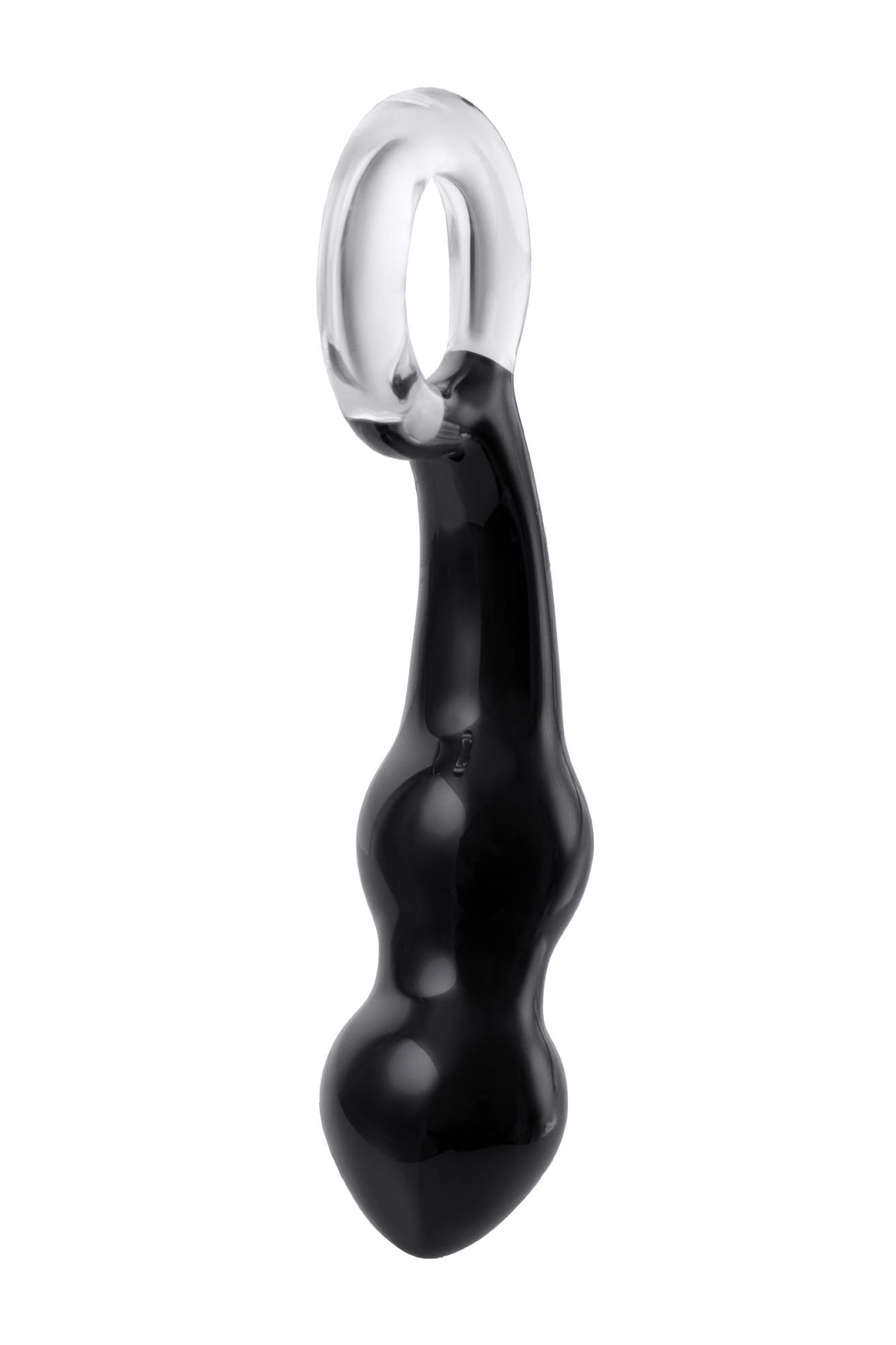 стимулятор простаты sexus glass, стекло, черный, 17 см в СПб
