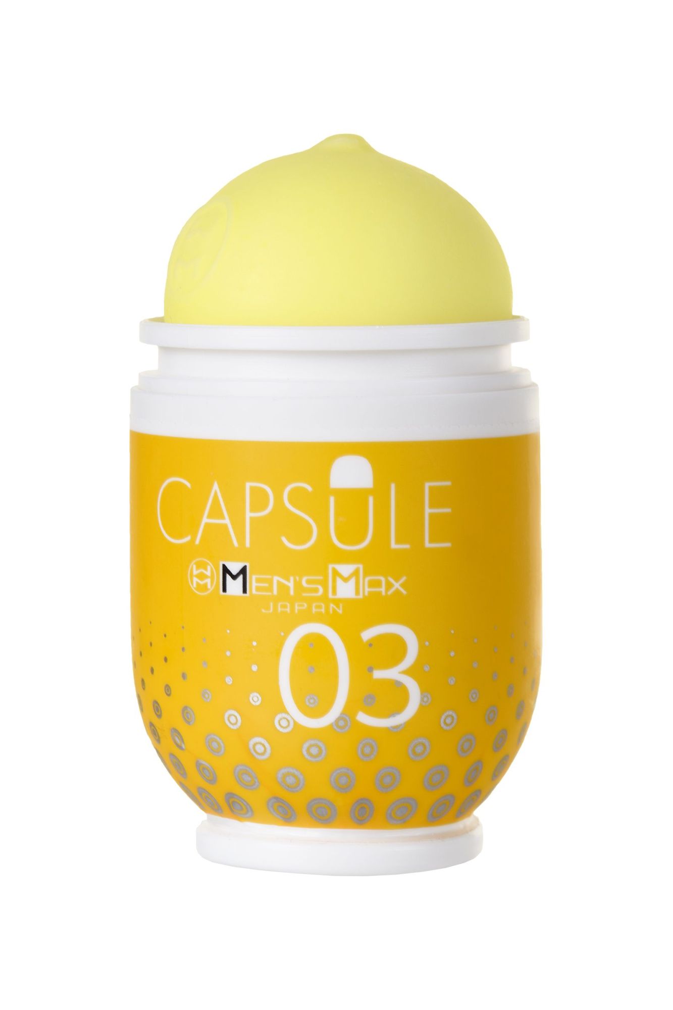 мастурбатор нереалистичный mensmax capsule 03 kanoko, tpe, желтый, 8 см в СПб