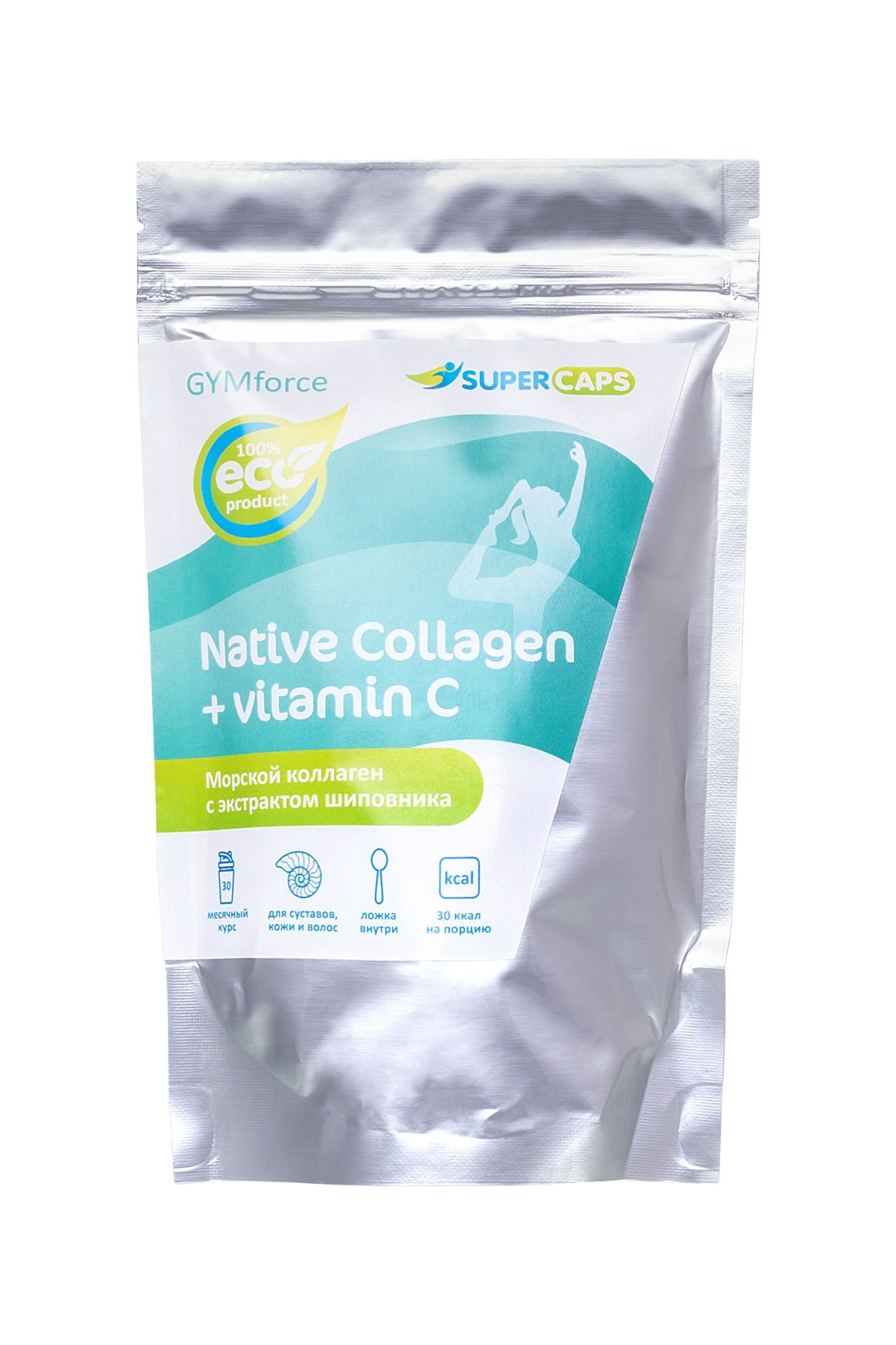 натуральный коллаген super caps, collagen с витамином с, 150 г в СПб