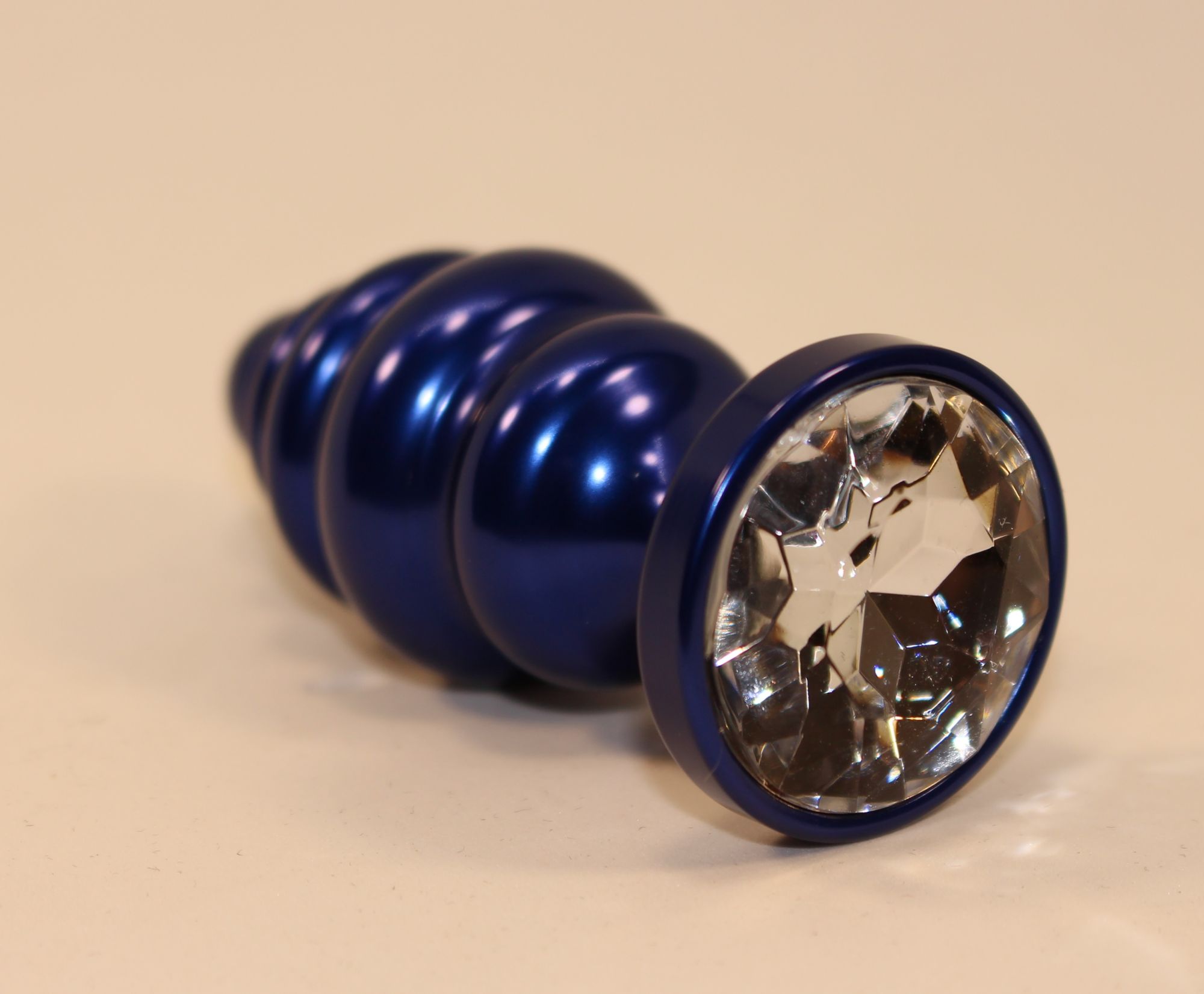 пробка металл 7,3х2,9см фигурная синяя прозрачный страз 47428-4mm в СПб