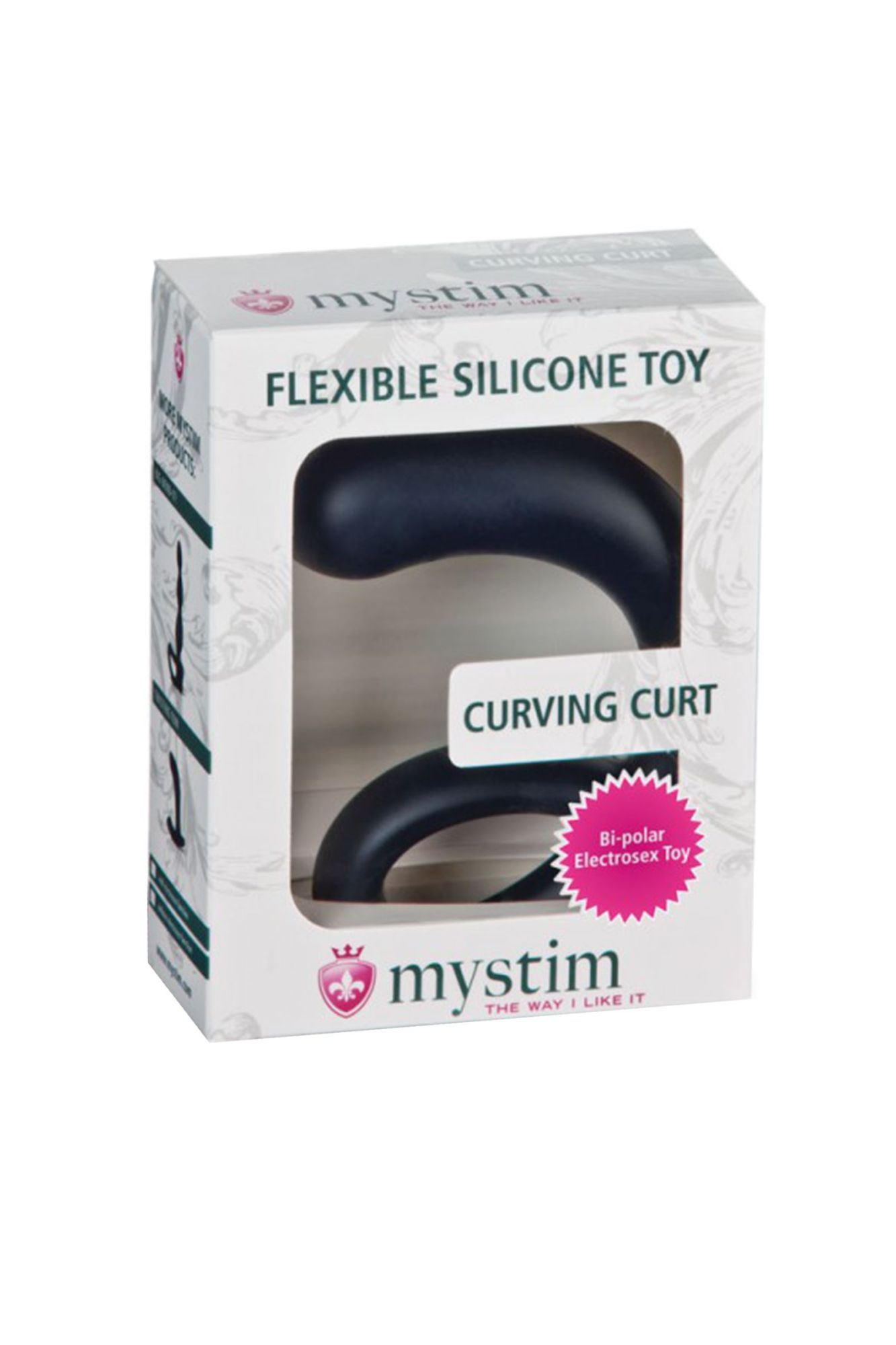 электростимулятор mystim curving curt, силикон, черный, 13 см в СПб