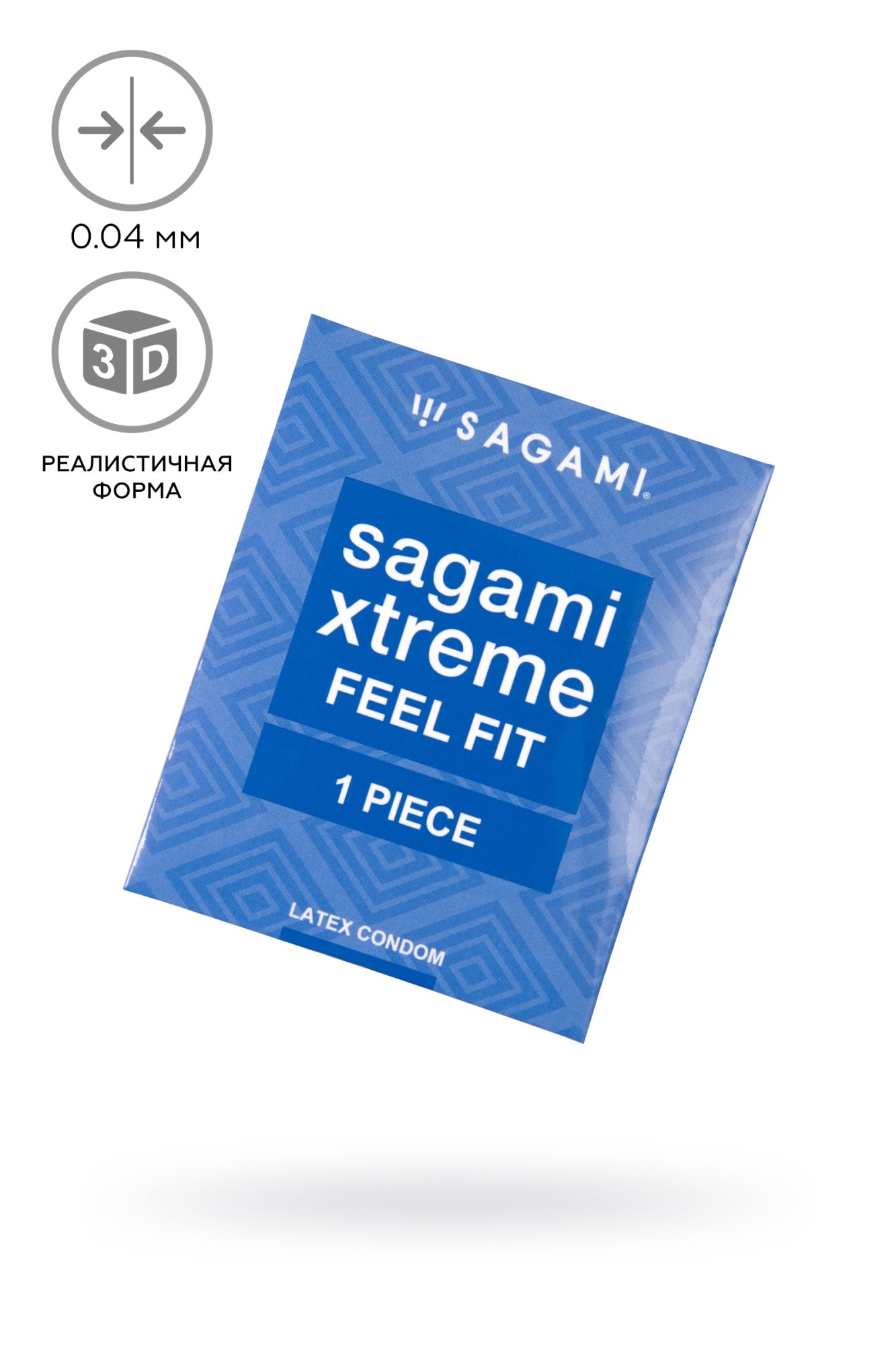 презервативы sagami, extreme, feel fit, гладкие, 19 см, 5,1 см, 1 шт. в СПб