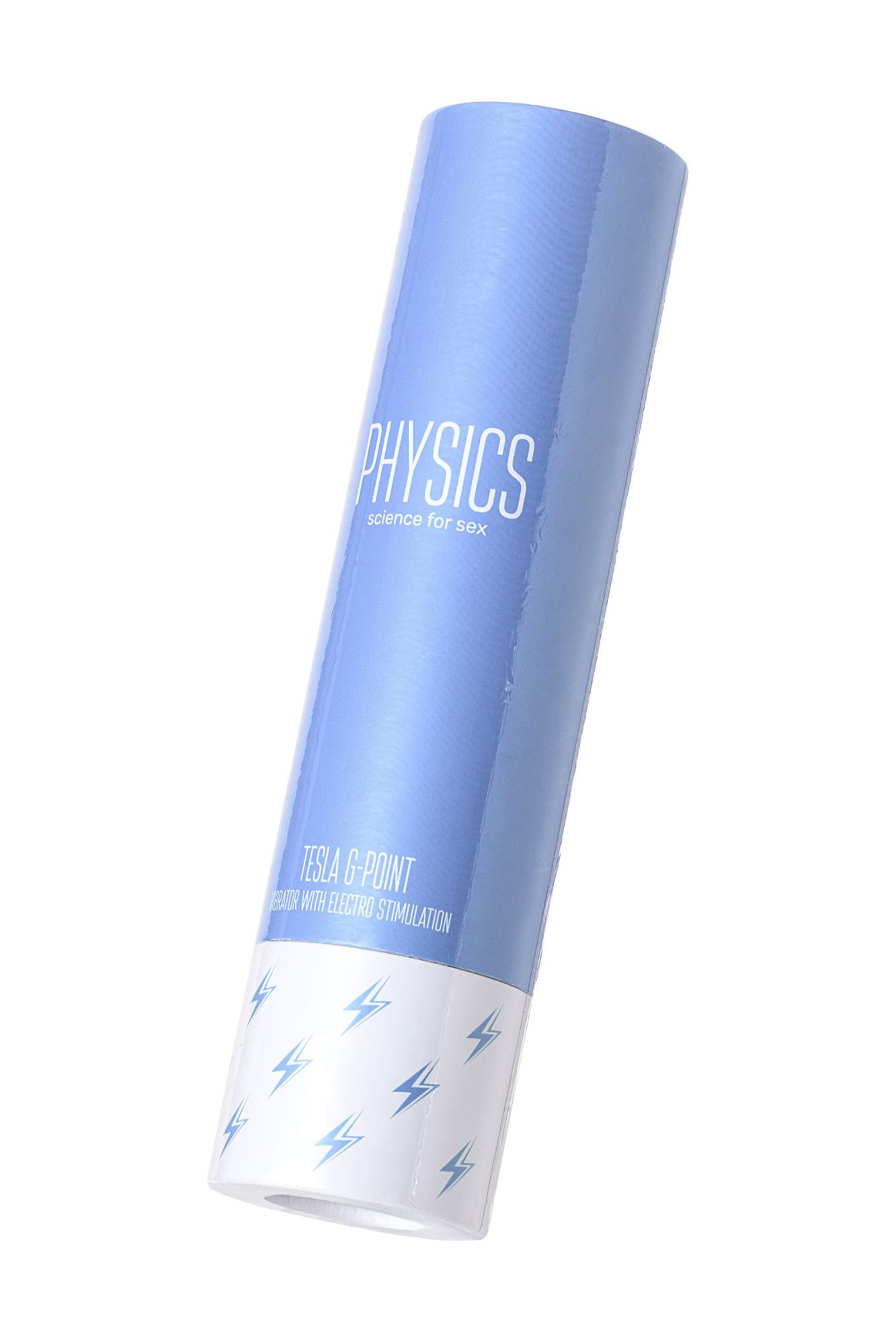 вибратор с электростимуляцией physics tesla g-point, силикон, голубой, 21 см в СПб