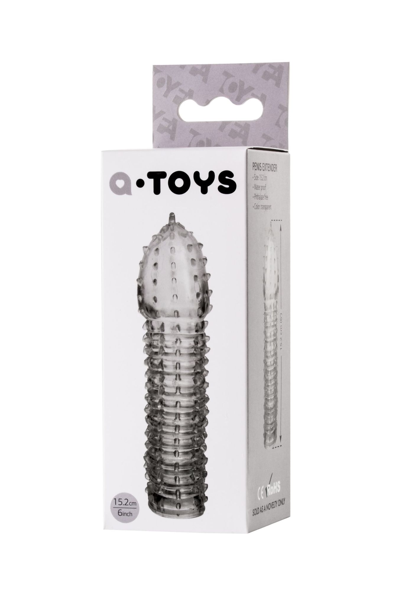 насадка на пенис toyfa  a-toys boyn, tpr, прозрачный, 15,2 см в СПб
