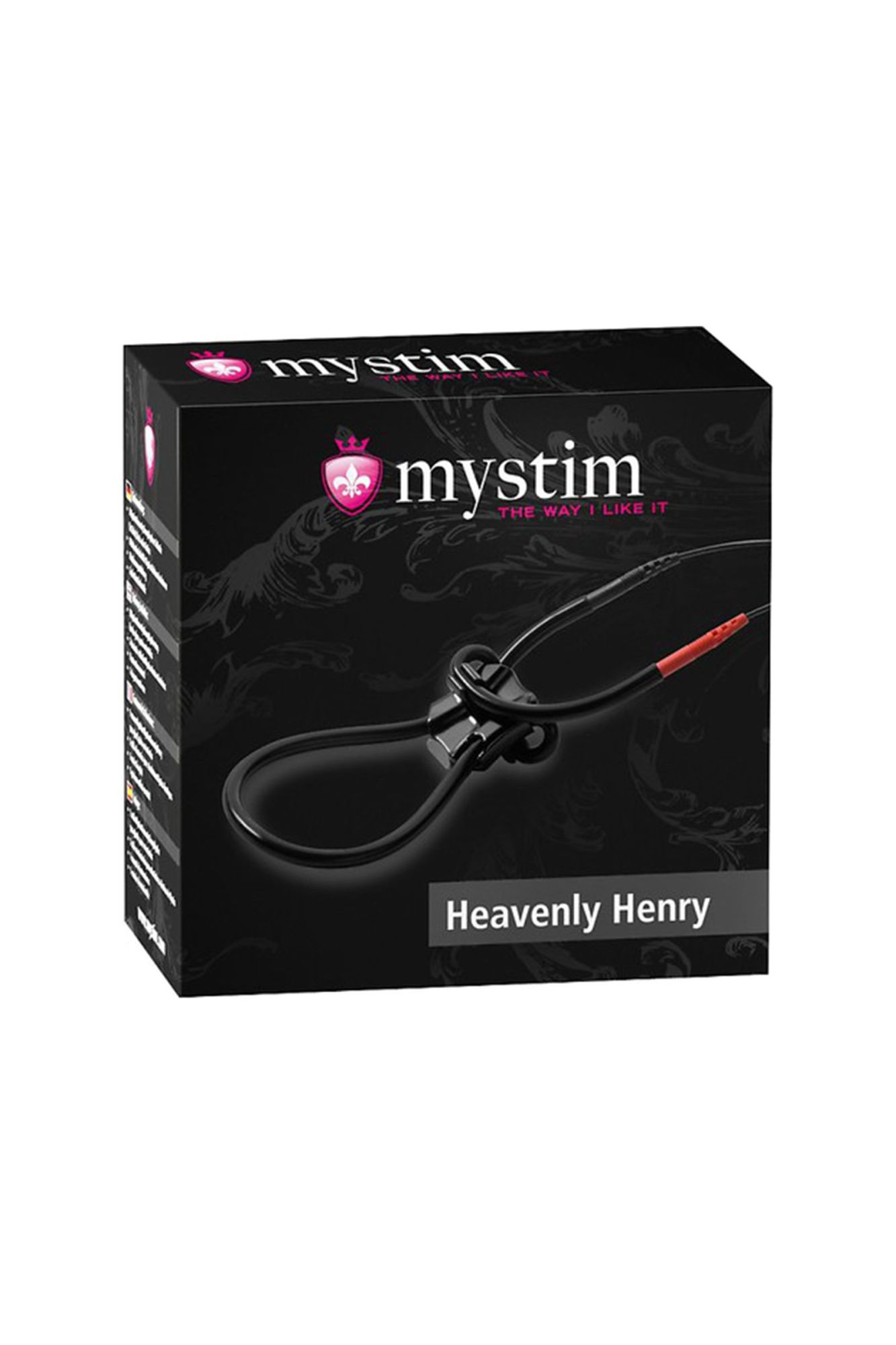 лассо для пениса mystim heavenly henry , электростимуляция, силикон, черный, 36 см в СПб