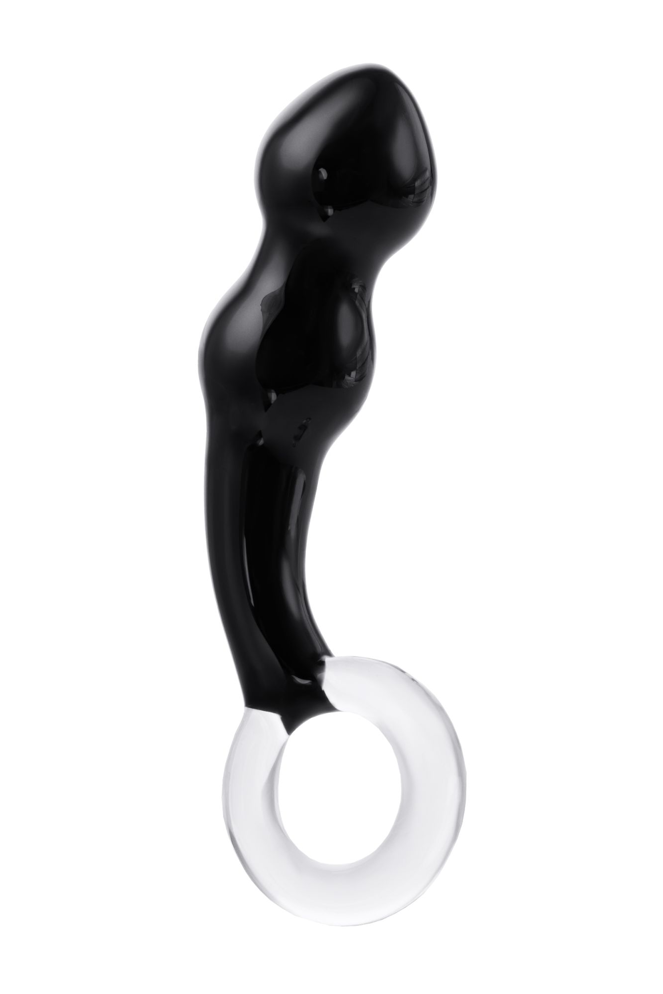 стимулятор простаты sexus glass, стекло, черный, 17 см в СПб