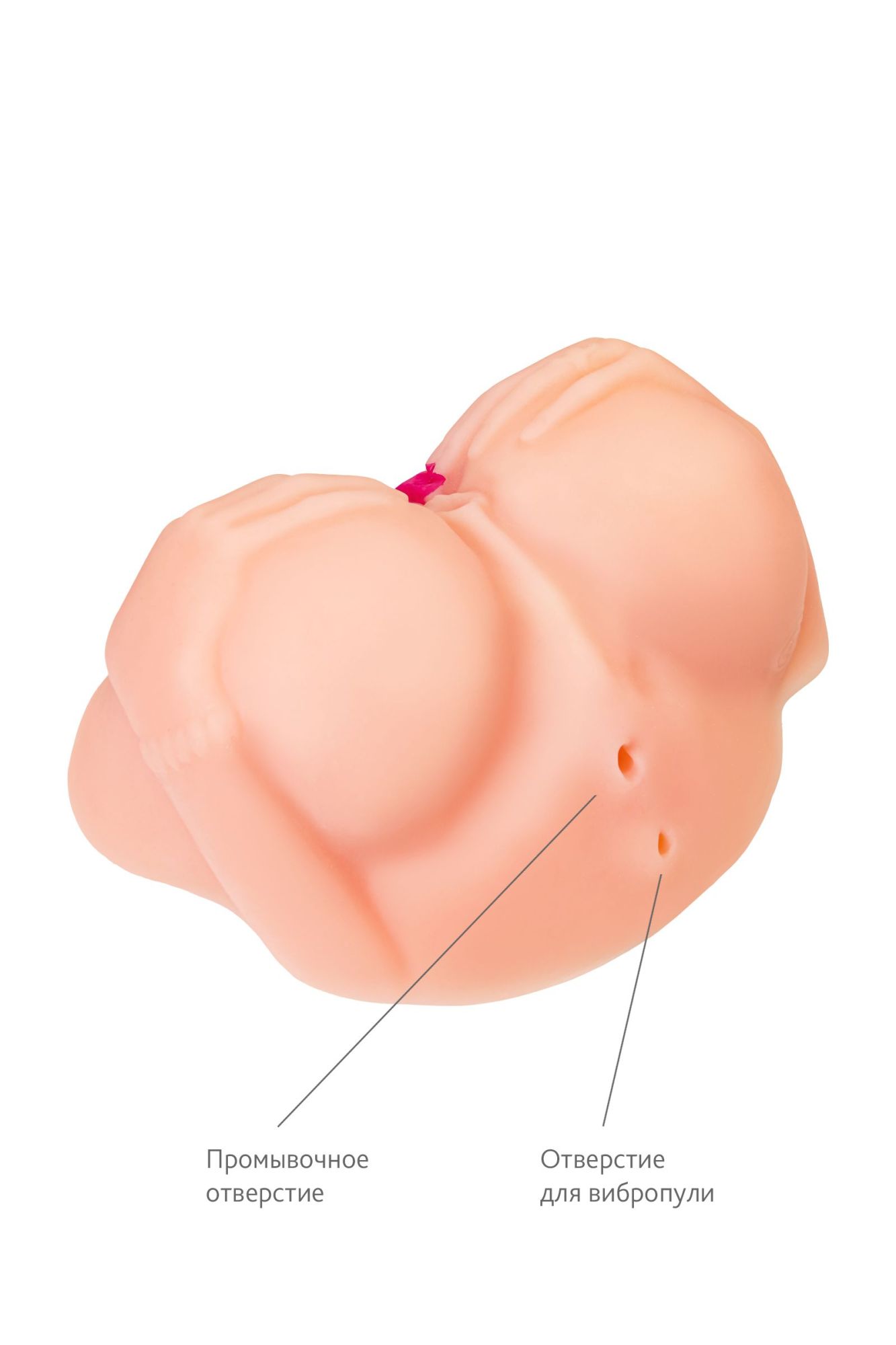 мастурбатор реалистичный toyfa juicy pussy nicole с вибрацией, вагина и анус, tpr, телесный, 19 см в СПб