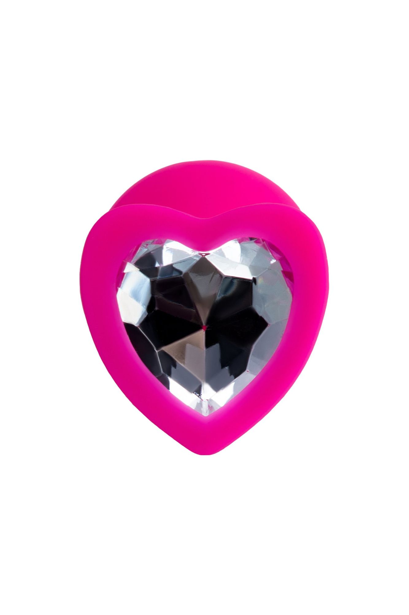 анальная втулка todo by toyfa diamond heart, силикон, розовая, 8 см, ø 3 см в СПб